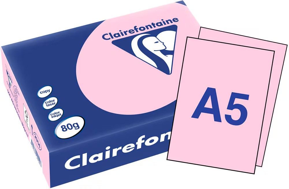 CLAIREFONTAINE Kopierpapier Clairefontaine Kopierpapier Trophée rosa DIN A5 80 g/m² 500 Blatt