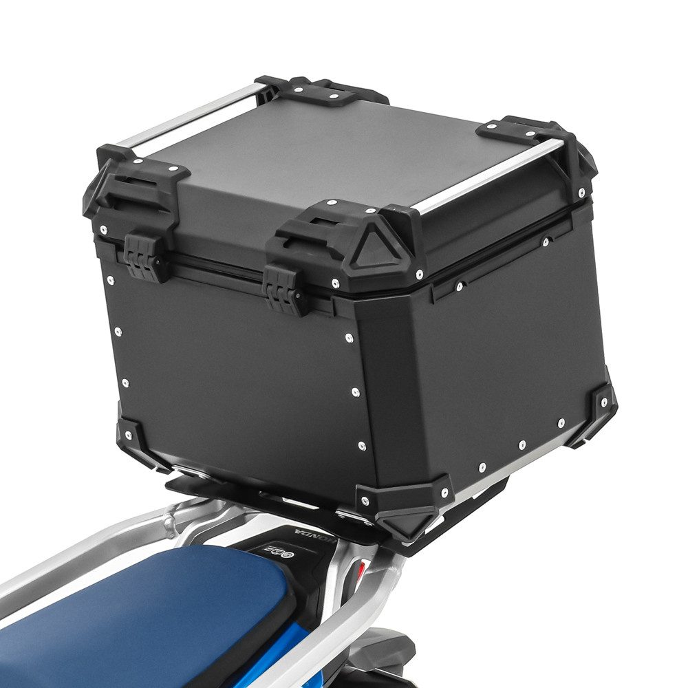 Bagtecs Topcase Set Motorrad Aluminium Topcase 45L + Sozius Rückenpolster # XB45 Alu T