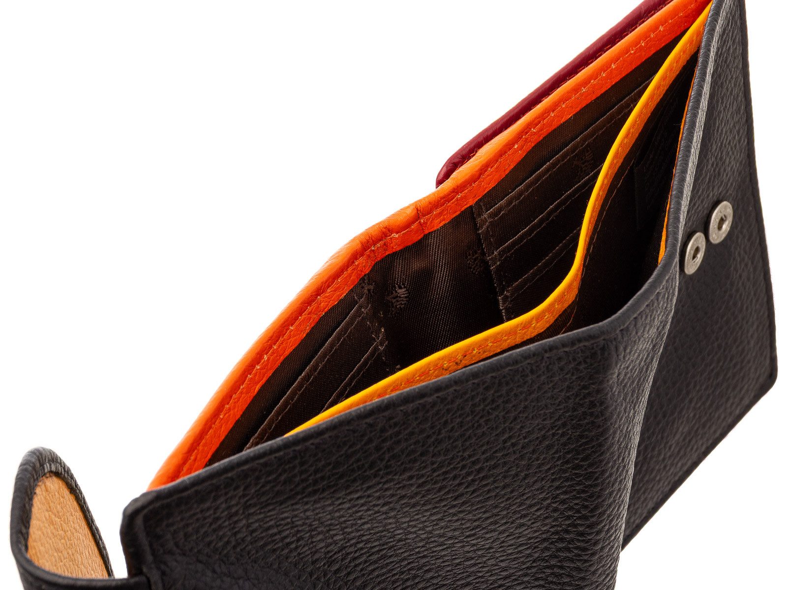 Prato Geldbörse B15-P Leder Damen Geldbörse Hochformat (Stück, 1-tlg., 1), grosszügige Fächer