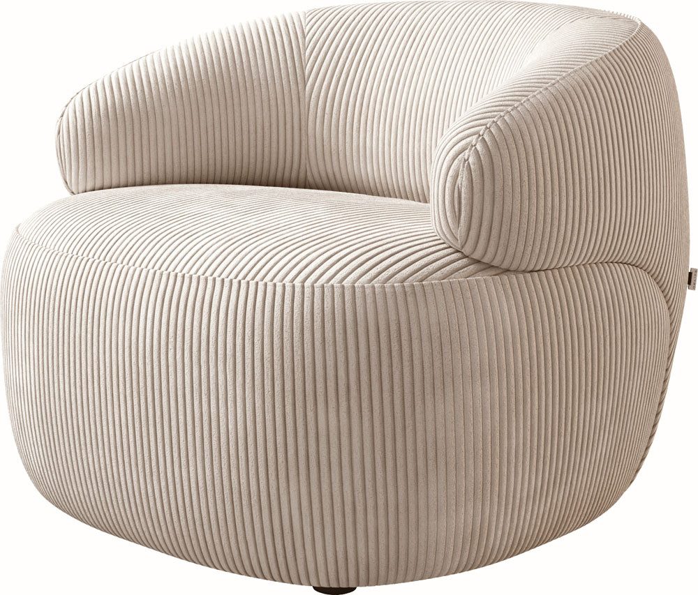 DELIFE Cocktailsessel Nova, Cord Beige 88x88 günstig online kaufen