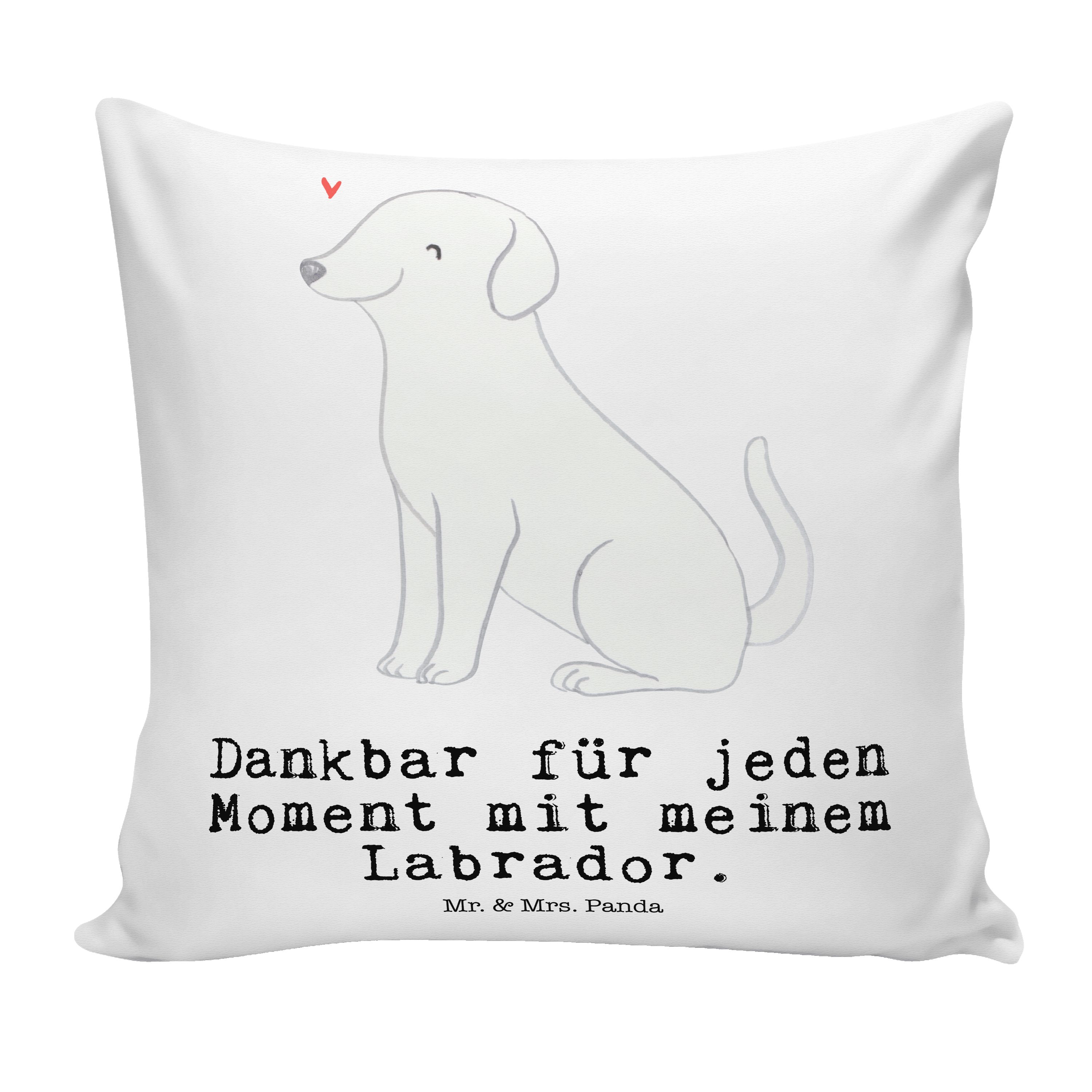 Mr. - Hund, Dekokissen, Geschenk, Weiß Labrador - Moment Sof & Panda Mrs. Kissenhülle, Dekokissen