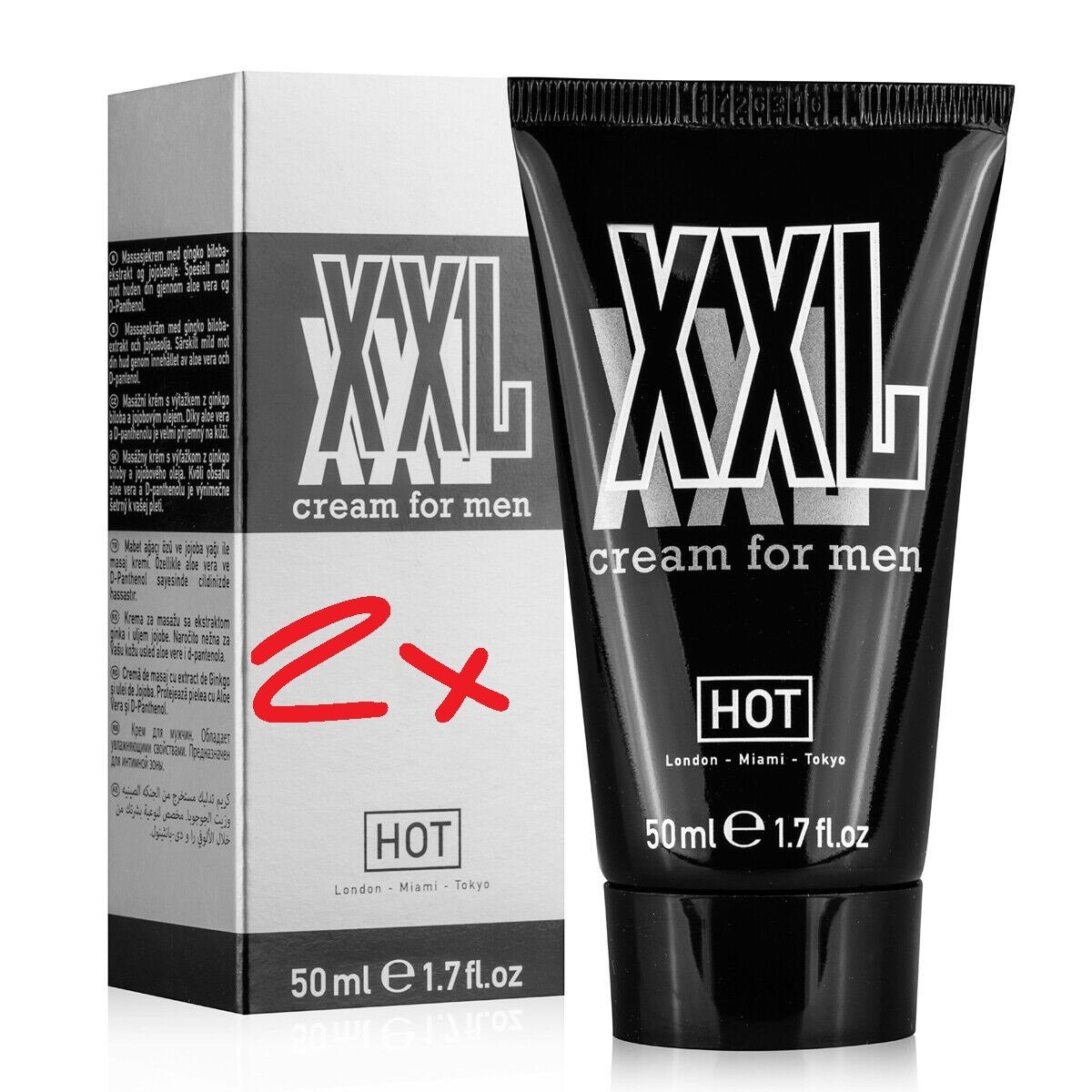Gleit- und Massagegel Premium Hot XXL Creme Penis Gleitgel