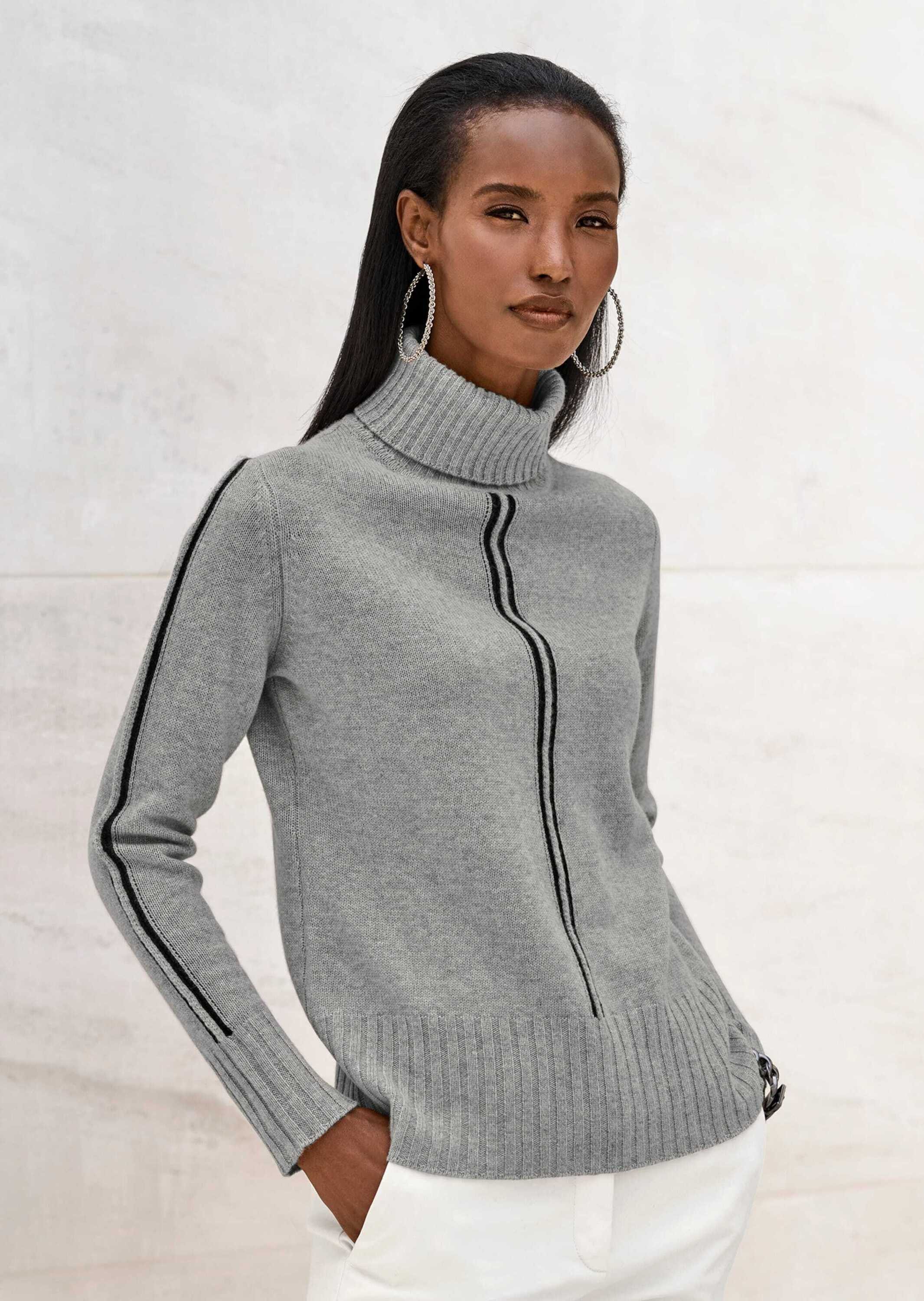 Strickpullover Stehkragen-Pullover