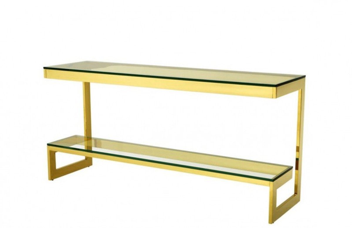 Casa Padrino Beistelltisch Luxus Konsole cm 160 Gold x Möbel x - 76 45 Tisch H. Konsolen
