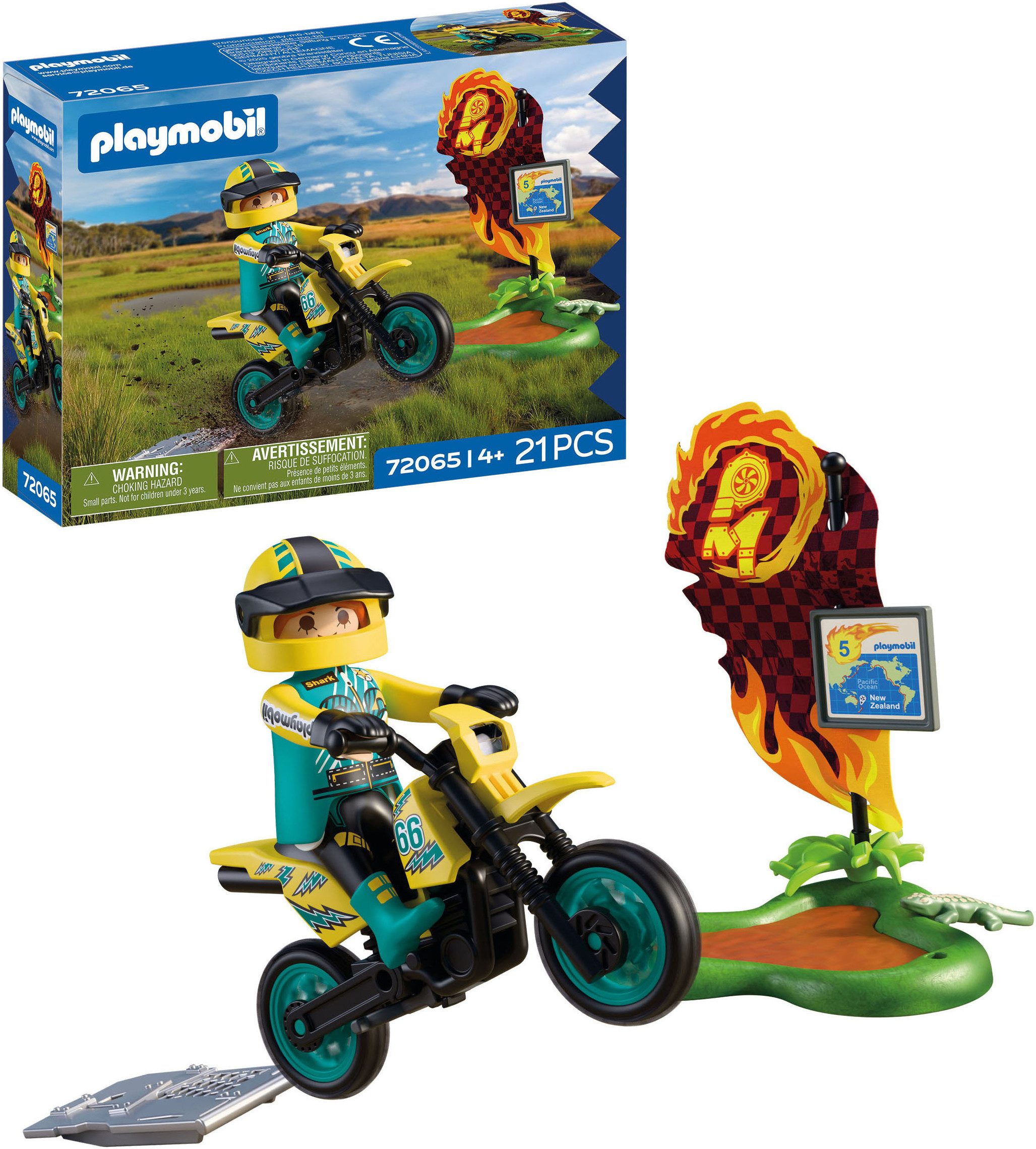 Playmobil® Offroad Motorrad (72065), City Action Konstruktions-Spielset, (21 St), Made in Europe