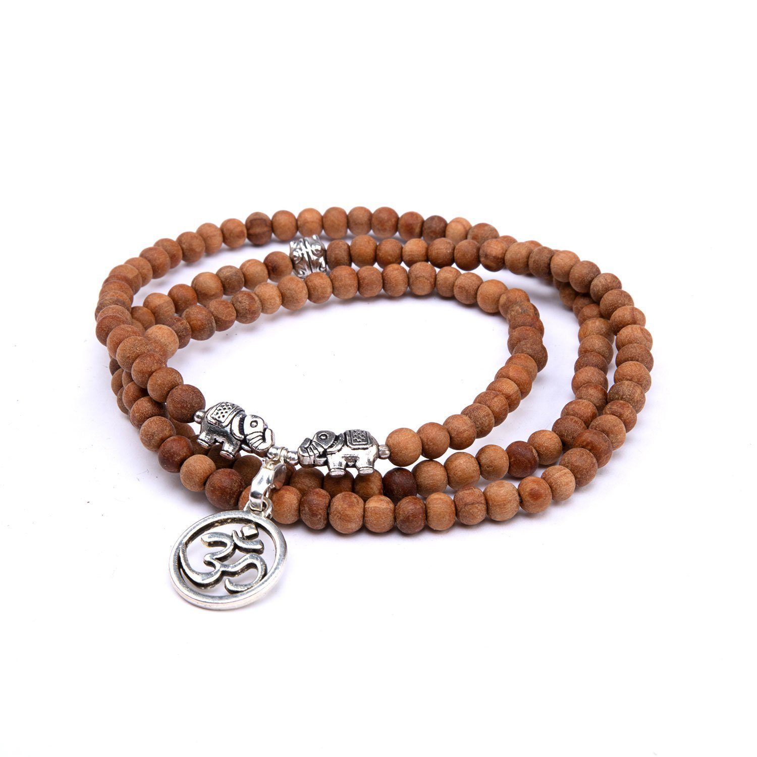 bodhi Wickelarmband Mala Wickel-Armband aus Holz mit Sandelholz-Duft, Modeschmuck