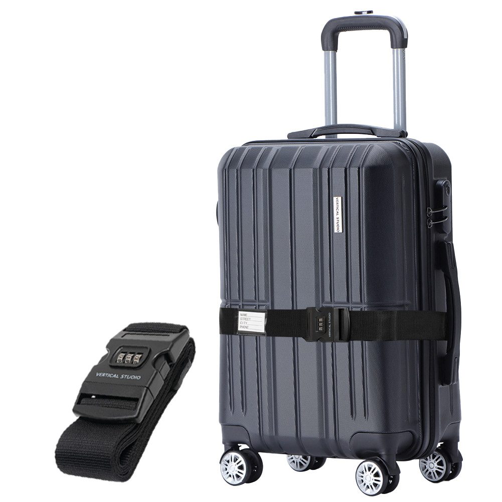 VERTICAL STUDIO Trolley Koffer mit Koffergurt, 4 Rollen