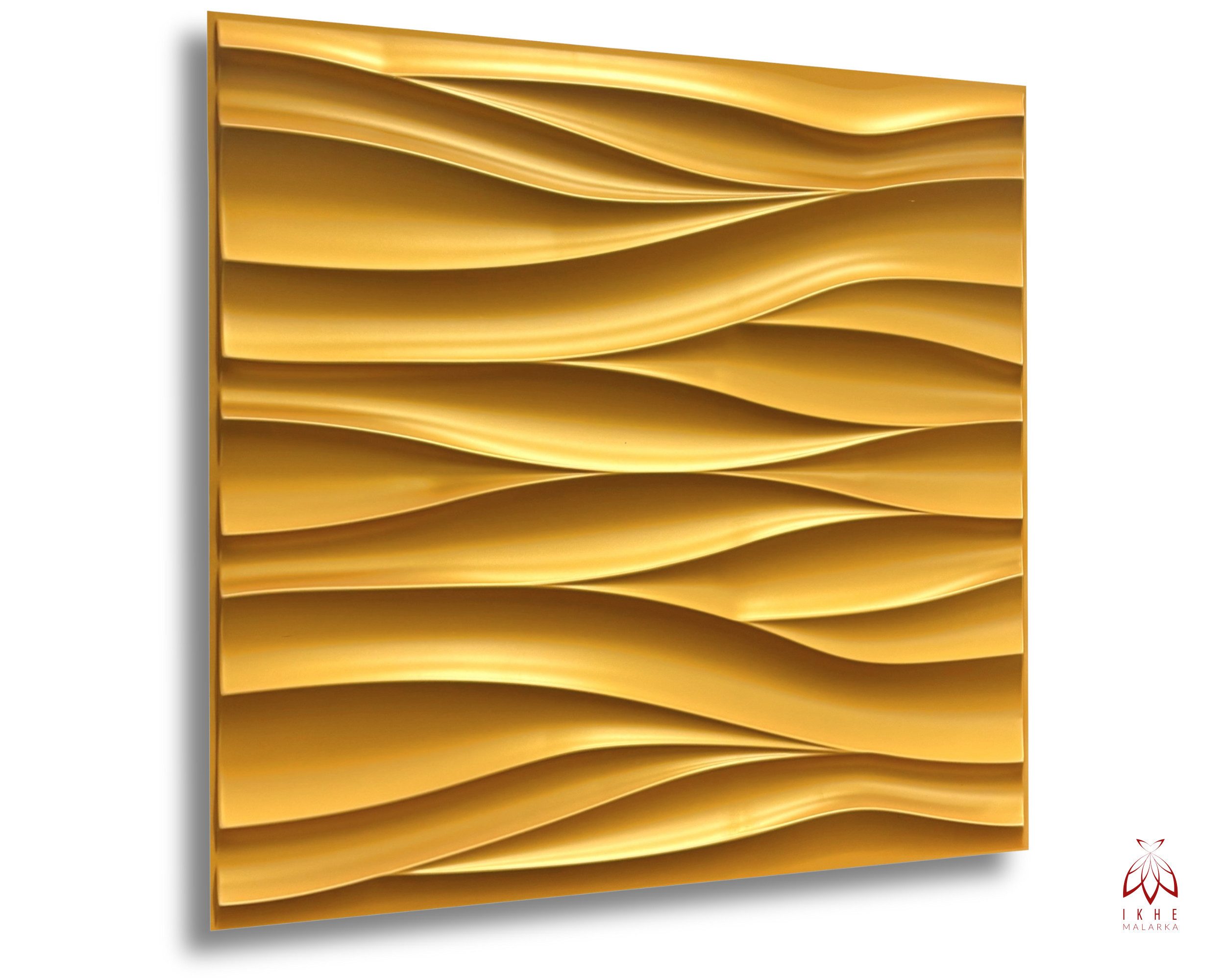 IKHEMalarka 3D Wandpaneel 3D Paneele PVC Kunststoffpaneele, BxL: 50,00x50,00 cm, 0,25 qm, (1 Stück, 3D Wandpaneele Deckenpaneele) hochwertige & harte PVC 3D Platten Wand & Decke