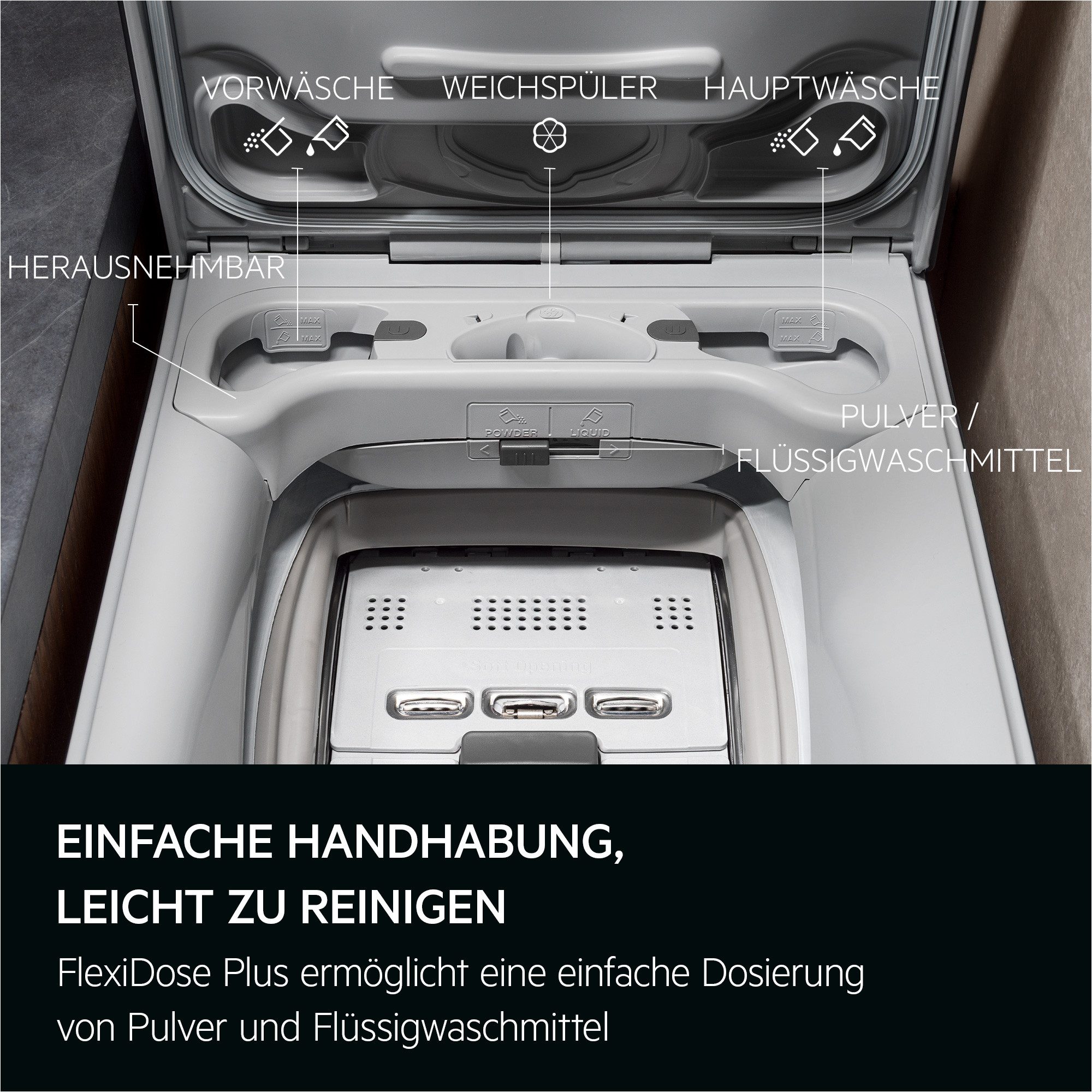 AEG Waschmaschine Toplader 7000 ProSteam® LTR7A37STL, 7 kg, 1300 U/min, ProSteam®: Auffrischen mit Dampf statt Waschen und 96 % Wasser sparen
