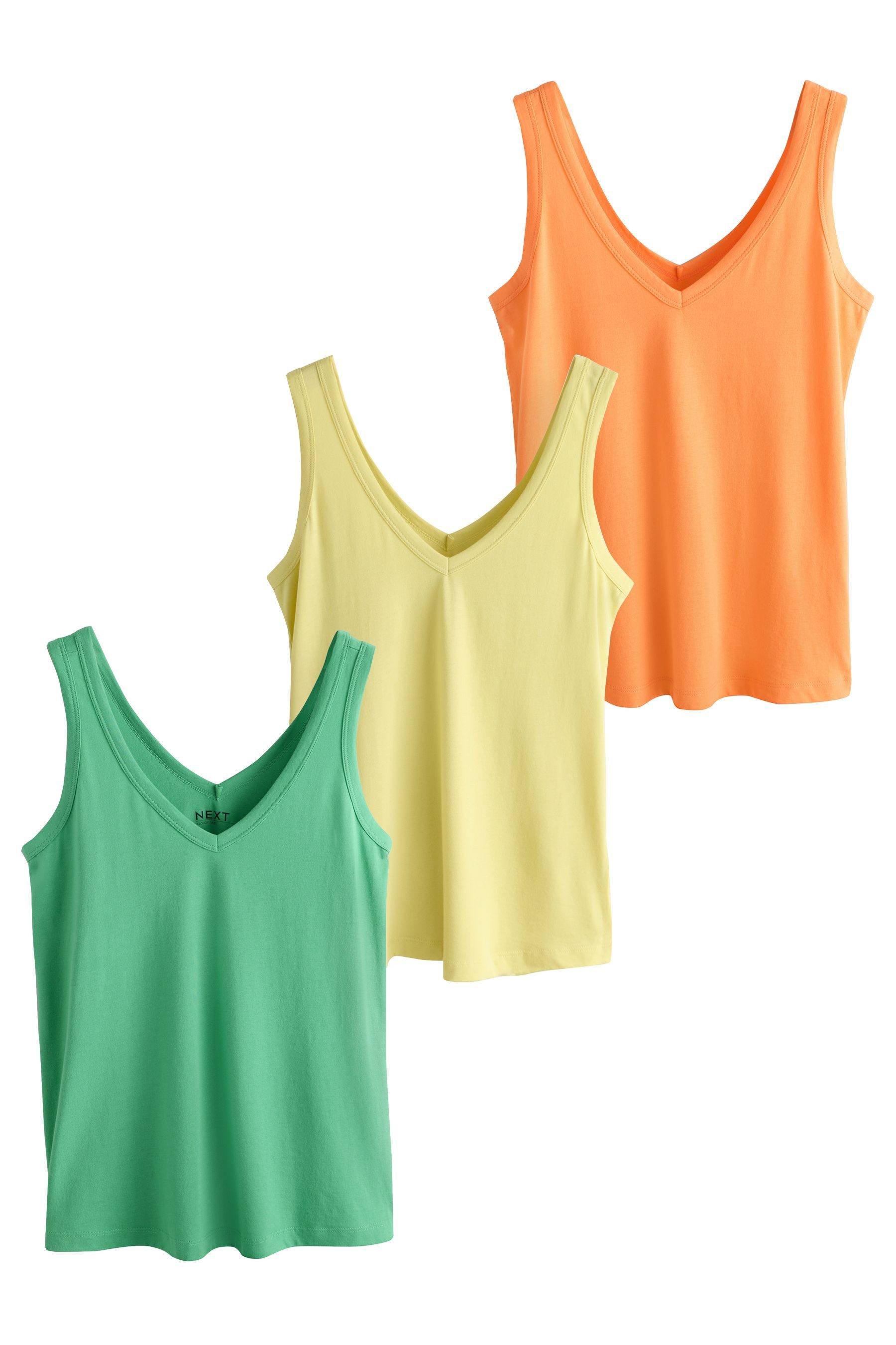 Next Trägertop Lässige Trägertops aus Modal, 3er-Pack (3-tlg)