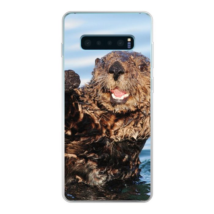 MuchoWow Handyhülle Otter im Wasser Phone Case Handyhülle Samsung Galaxy S10 Lite Silikon Schutzhülle