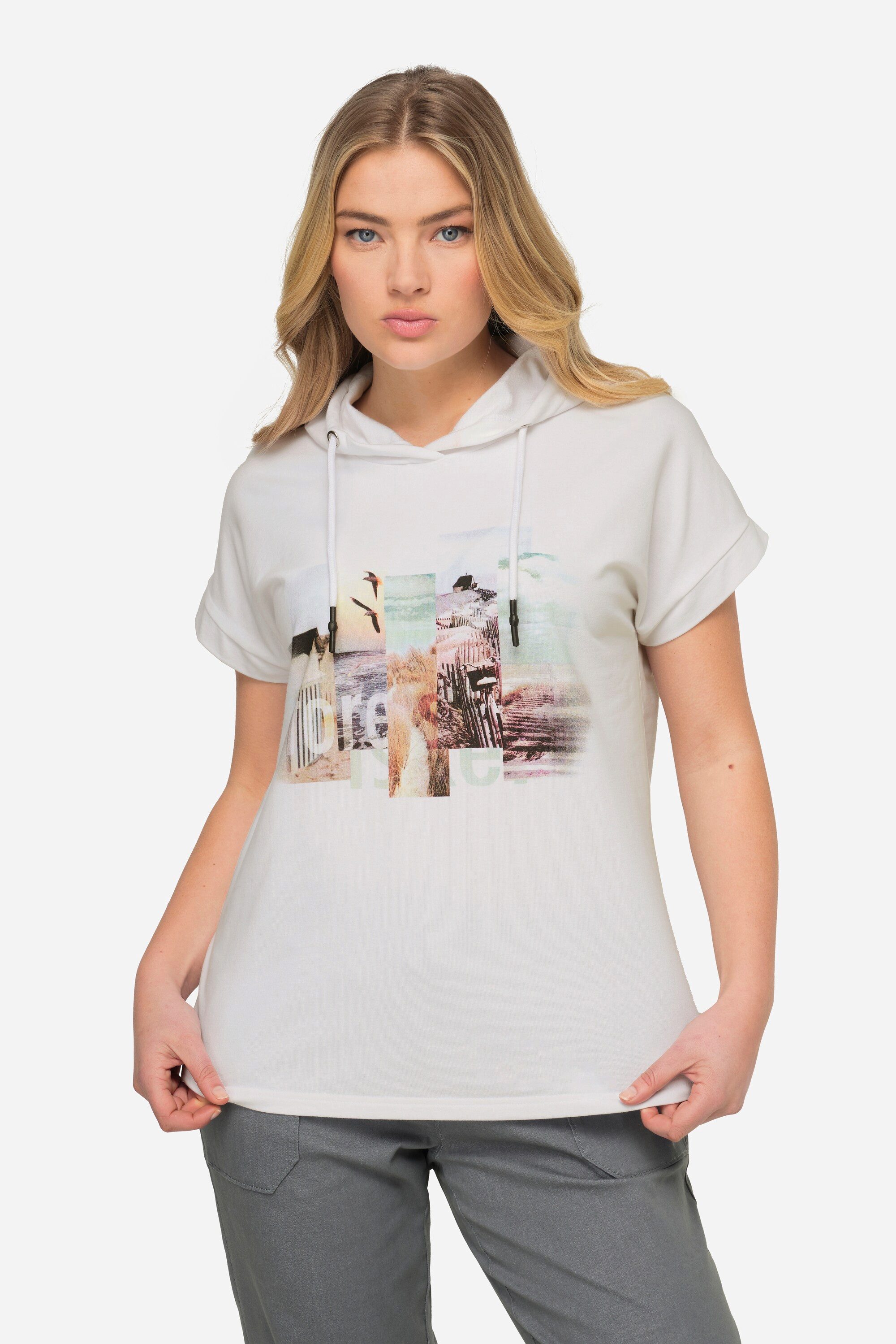 Laurasøn Sweatshirt Sweatshirt Kurzarm Kapuze OEKO-TEX