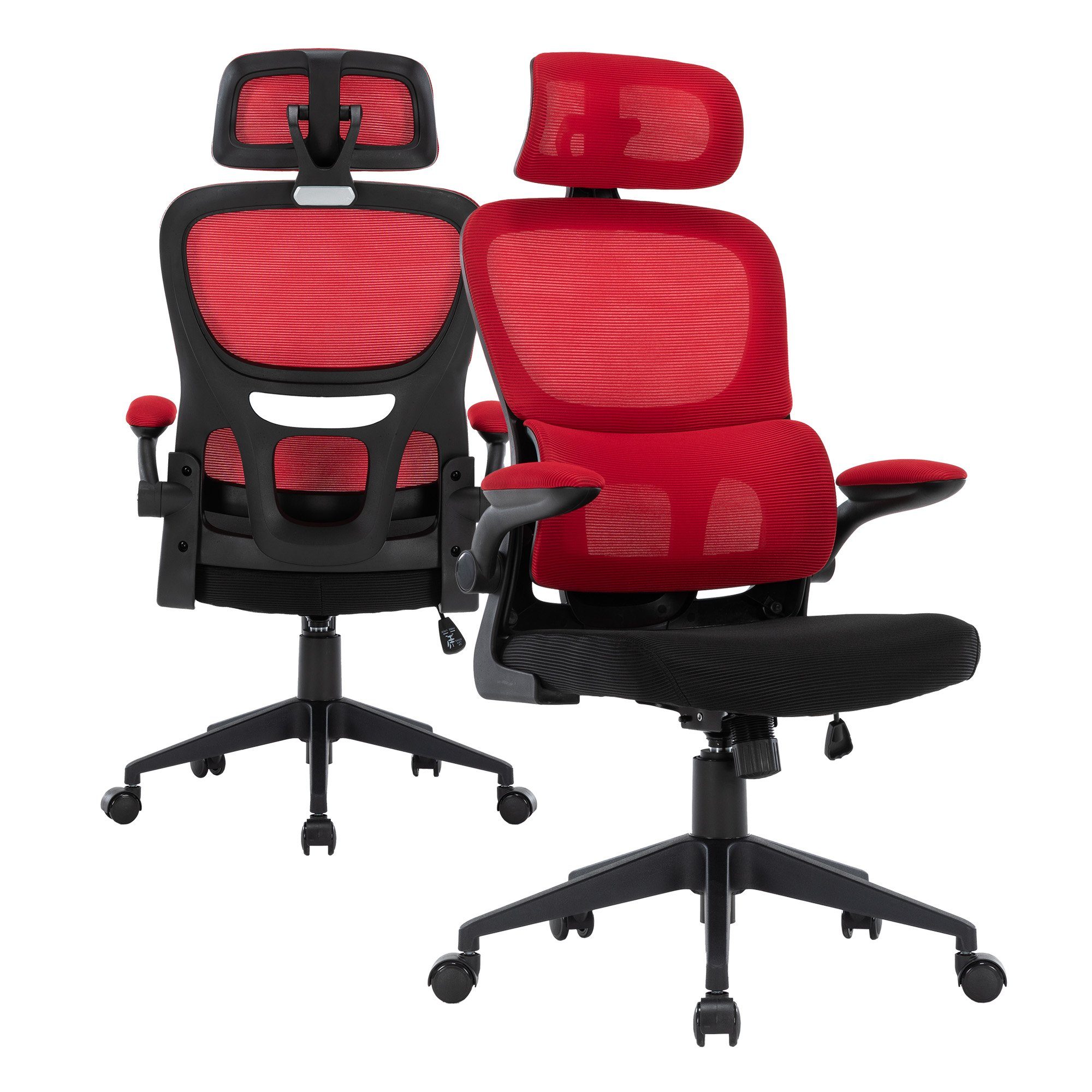 TRISENS Drehstuhl Bruno (1 Stück), Drehstuhl in moderner Mesh-Optik mit ergonomischer Rückenlehne