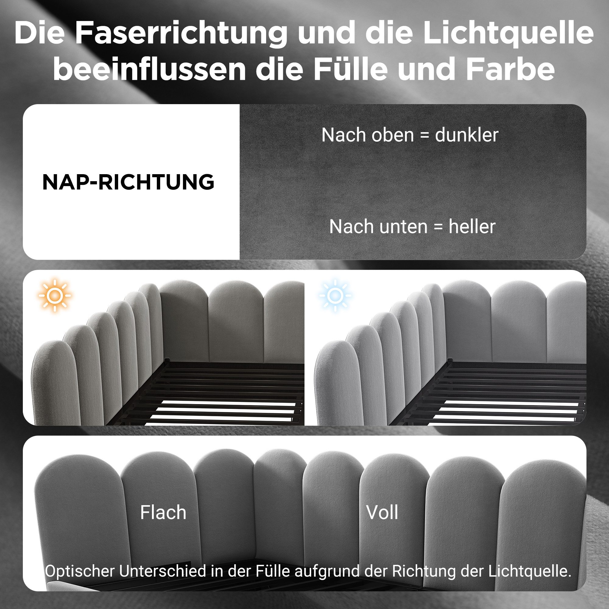 Odikalo Schlafsofa Polsterbett 90x190 Schlafcouch mit Schubladen, mit Schubladen Stauraumbett Samt Daybett Tagesbett Schlafsofa 90x190cm mit Lattenrost Jugendbe – Bild 5 von 5