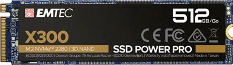 EMTEC X300 Power Pro SSD interne SSD (512 GB) 1700 MB/S Lesegeschwindigkeit 1500 MB/S Schreibgeschwindigkeit