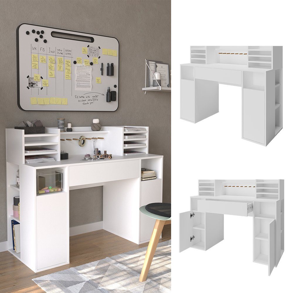 Vicco Schreibtisch, Weiß, 126.8 x 50 günstig online kaufen