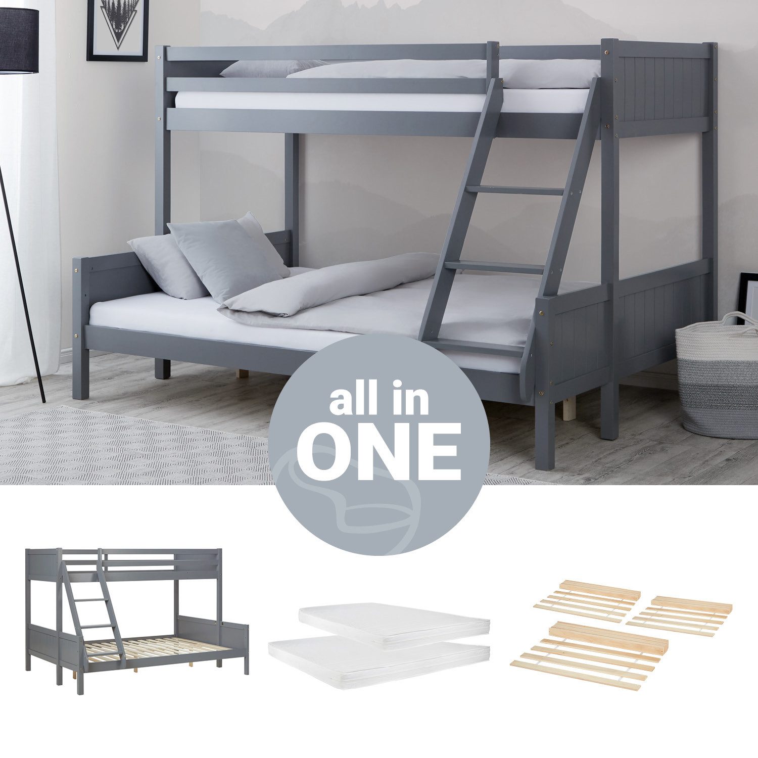 Homestyle4u Etagenbett 90x200 und 140x200 Kinderbett günstig online kaufen