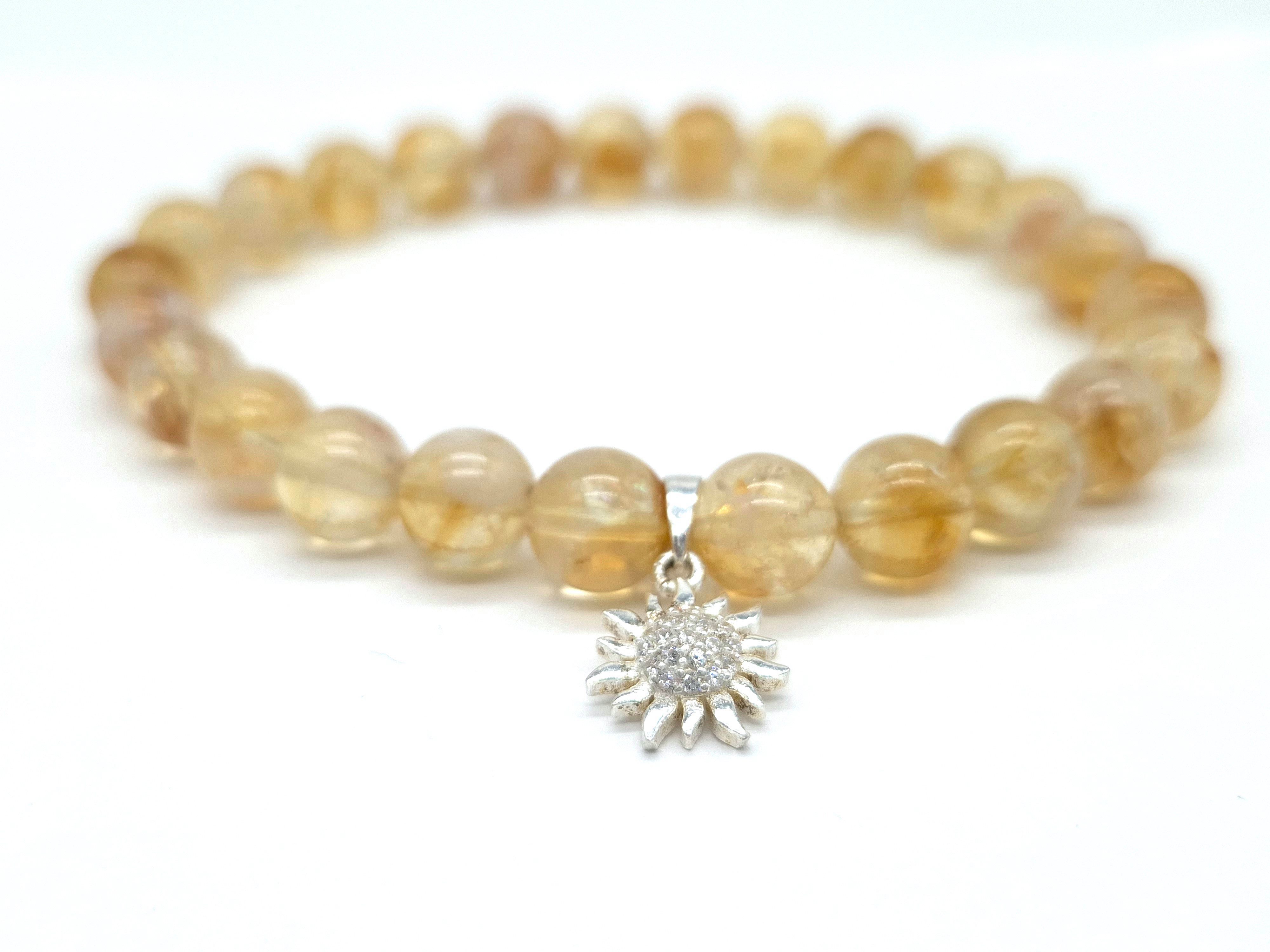 NAHLE Perlenarmband Citrin mit 925 Silber Sonne Naturstein Armband (elegant günstig online kaufen