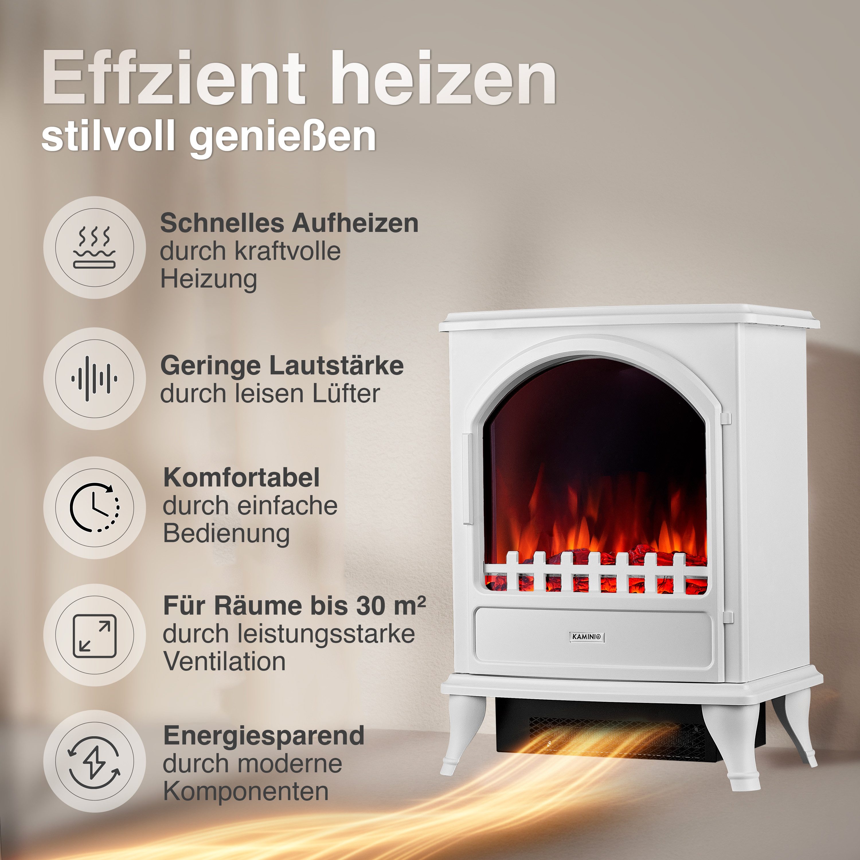KAMINIO Elektrokamin LENI, Elektrischer Kamin mit günstig online kaufen