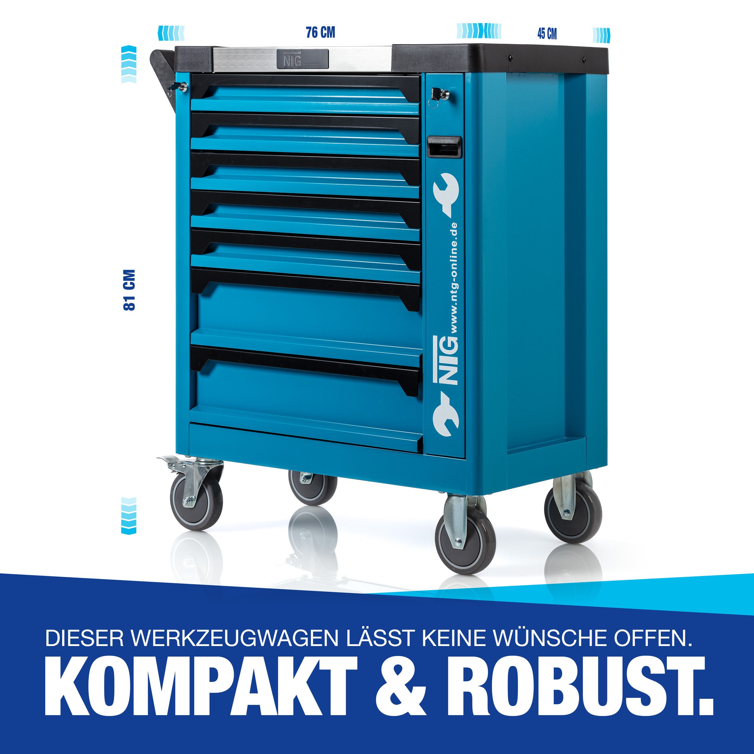 NTG Nutzfahrzeug Technik GmbH Werkstattwagen Werkzeugwagen 252 Teile I Komp günstig online kaufen