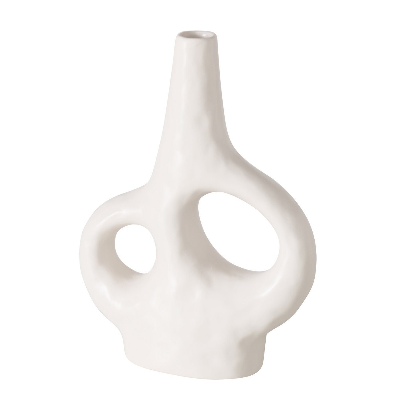 weiß, BOLTZE Vase aus Blumenvase Dekovase in "Telony" Keramik (Steingut)