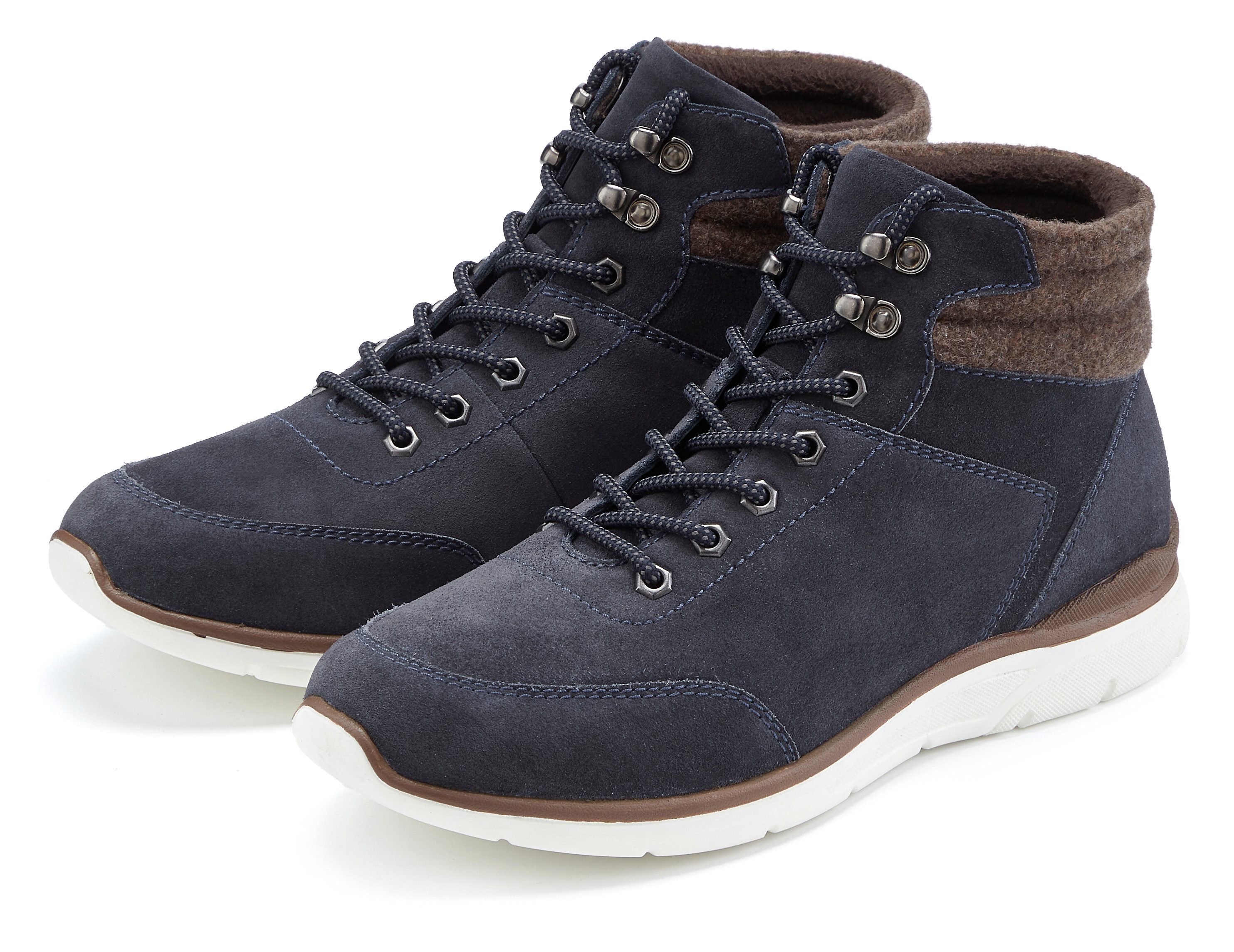 H.I.S Schnürboots, Schnürstiefelette, Sneaker, Freizeitschuh Stiefelette NEU aus hochwertigem Leder