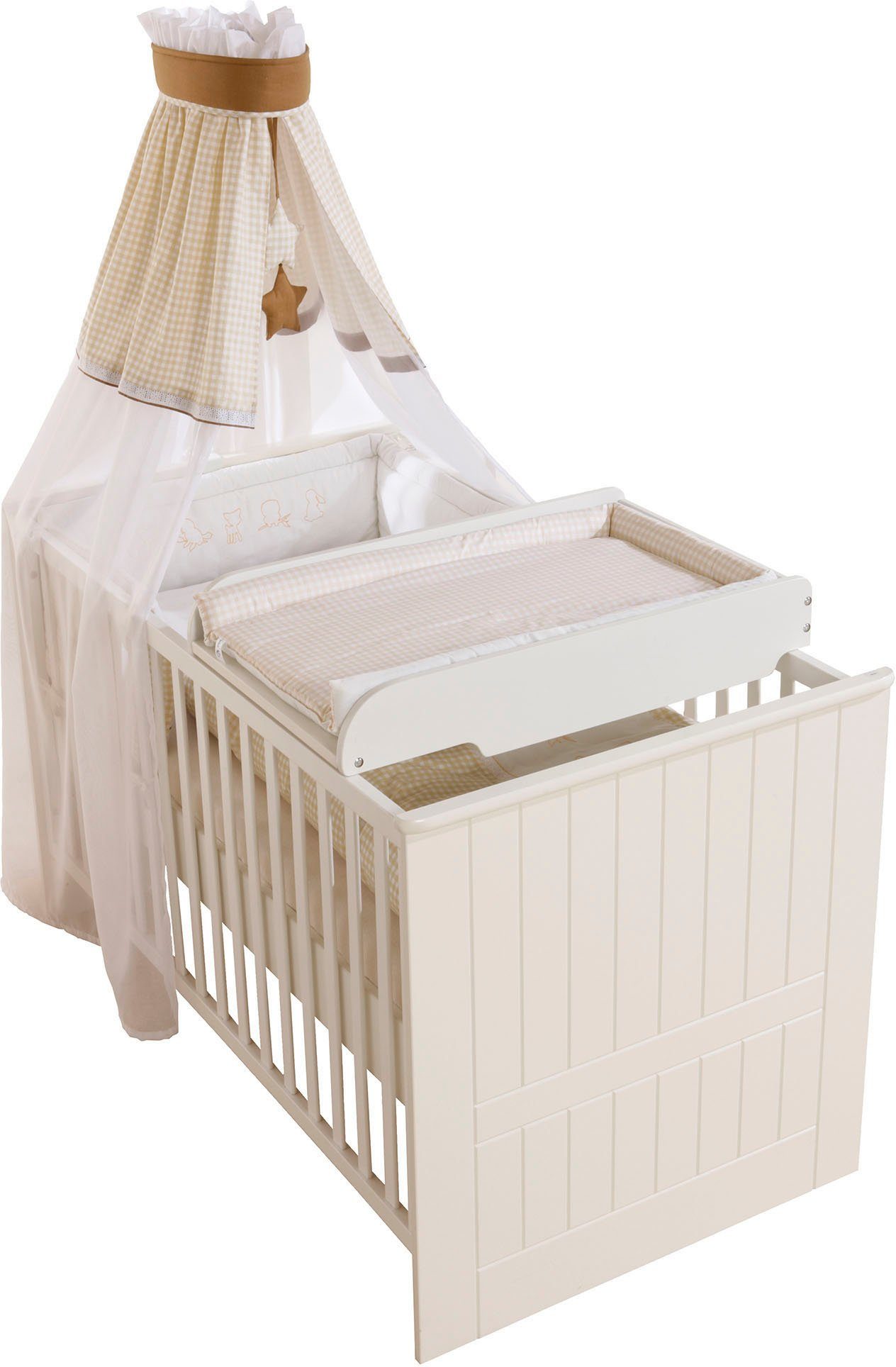 roba® Wickelplatte Vichy, beige