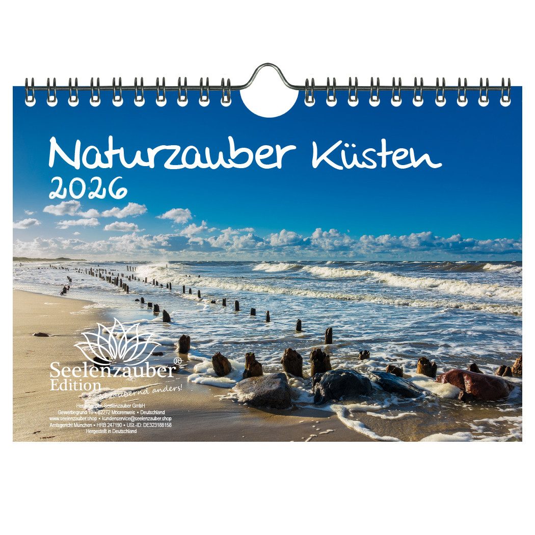 Seelenzauber Настенный календарь Naturzauber Küsten DIN A5 Календари für 2026 Urlaub Meer Küste