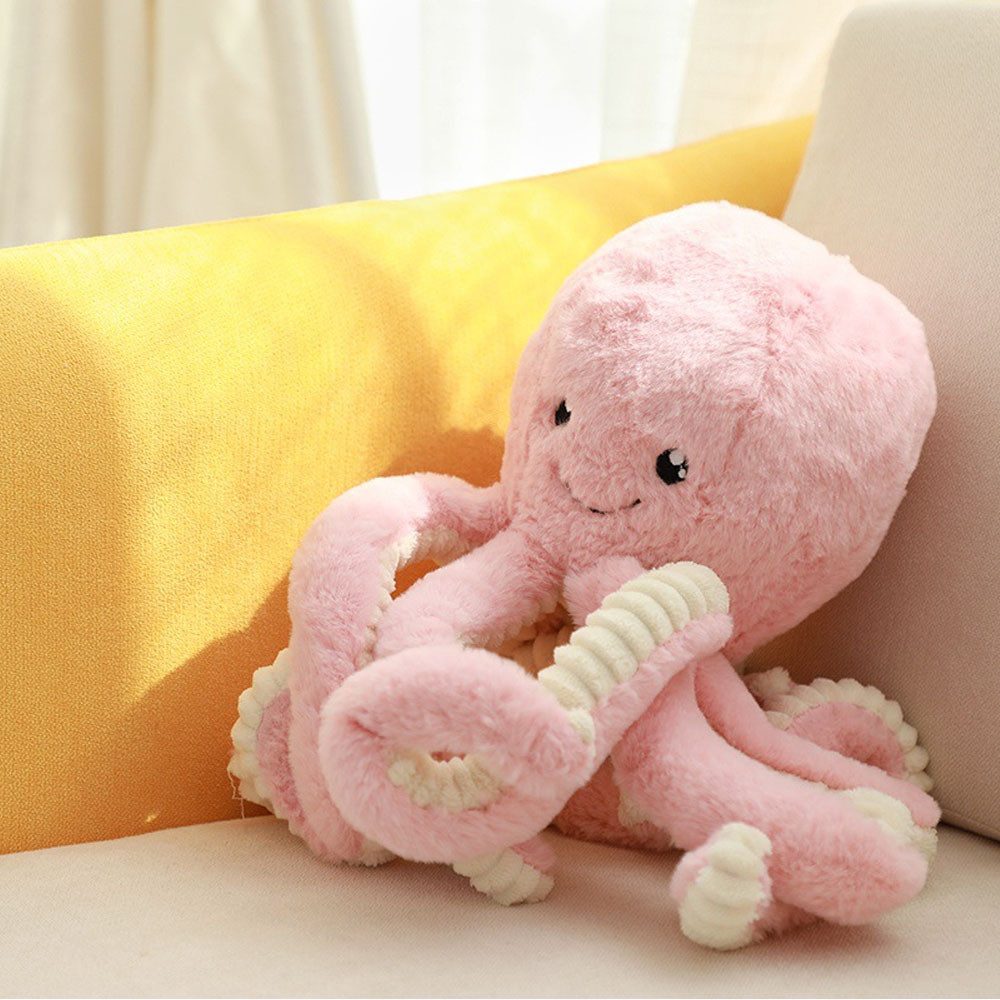 AFKSMILE Dekokissen Weiches Oktopus Kuscheltier, realistisches Cuddly Octopus Plüschtier