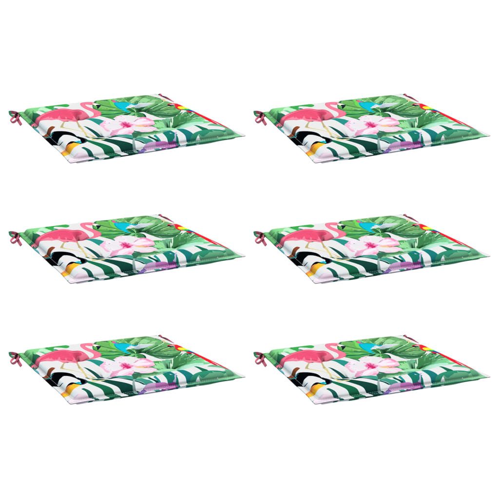 vidaXL Sitzauflage Gartenstuhl-Kissen 6 Stk. Mehrfarbig günstig online kaufen