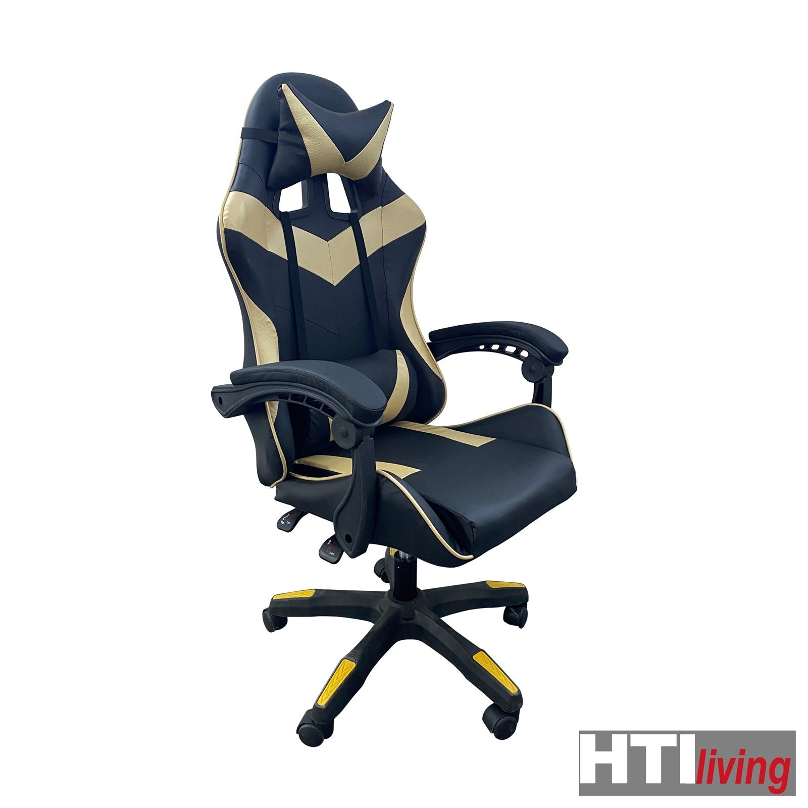 HTI-Living Schreibtischstuhl Schreibtischstuhl Krit Schwarz-Gold (Stück, günstig online kaufen