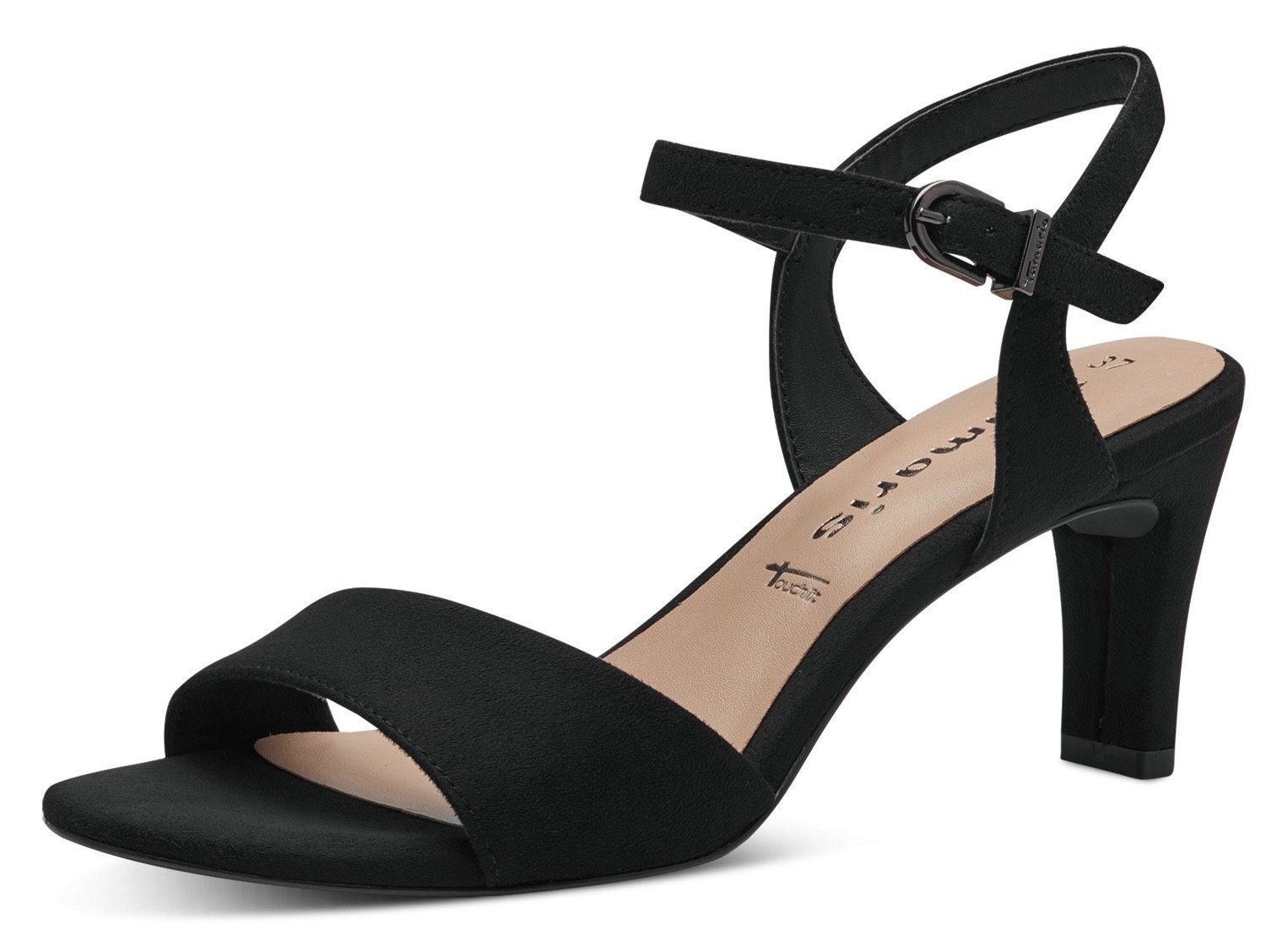 Tamaris Sandalette, Trichterabsatz, Abendschuh mit verstellbarem Fesselriemchen