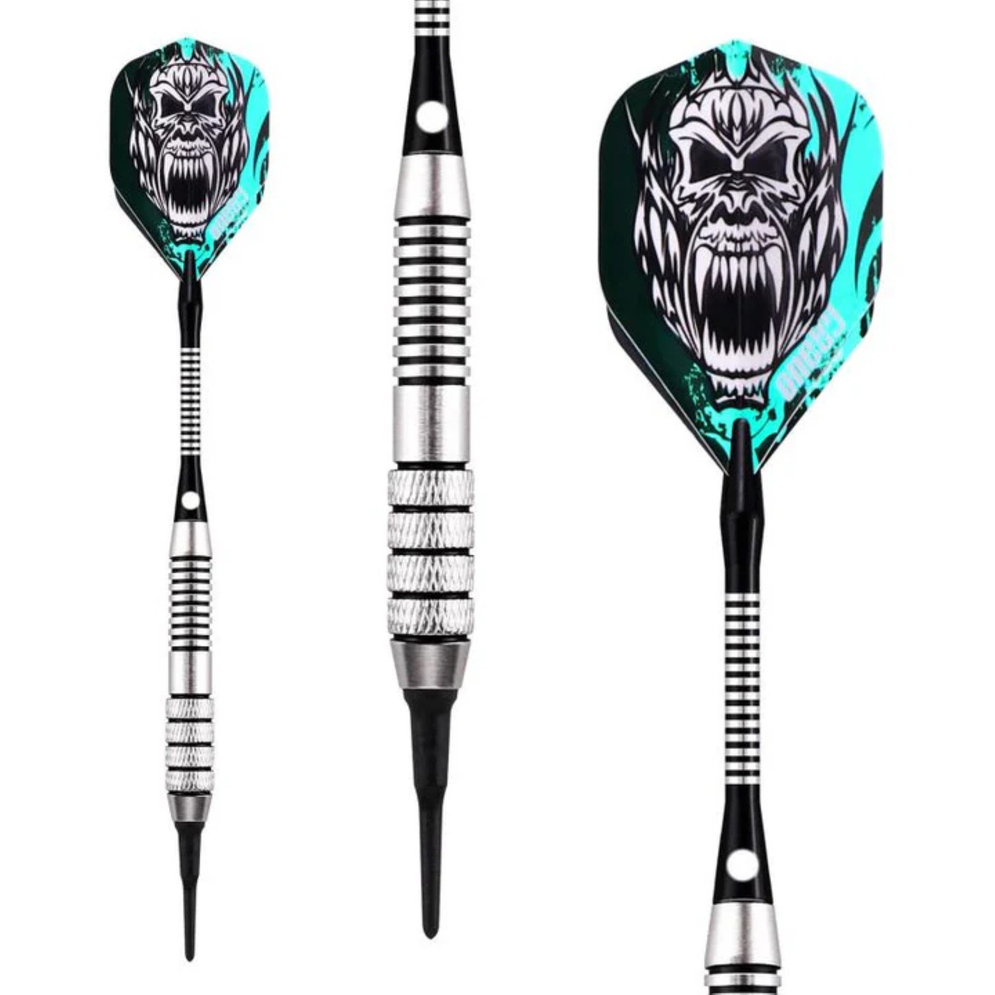 COFI 1453 Dartpfeil Soft Tip Darts Set mit Accessories, 12 Pack Kunststoffspitzen