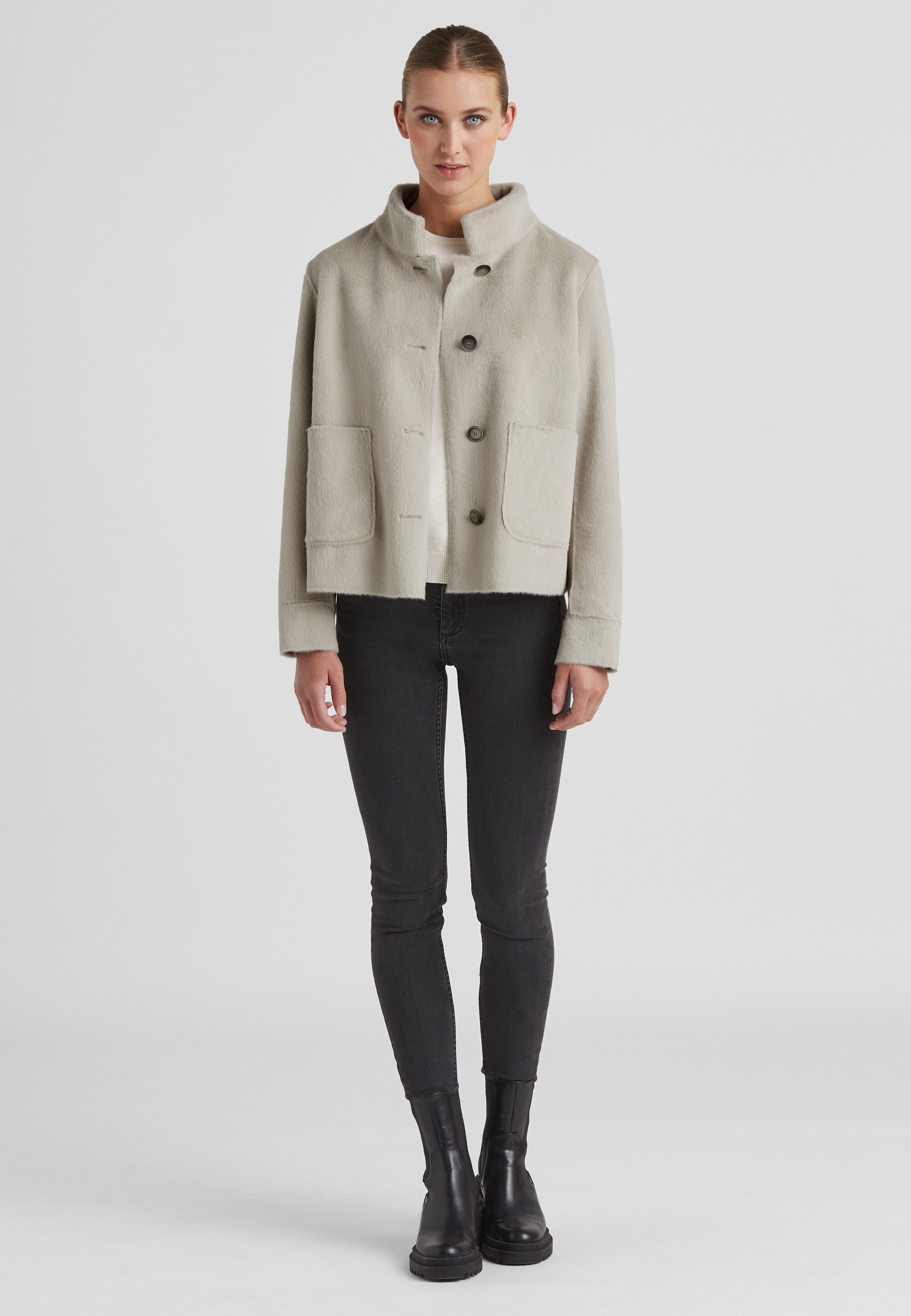 Milestone Fellimitatjacke MSHarmless Damen klassisch Knöpfe günstig online kaufen