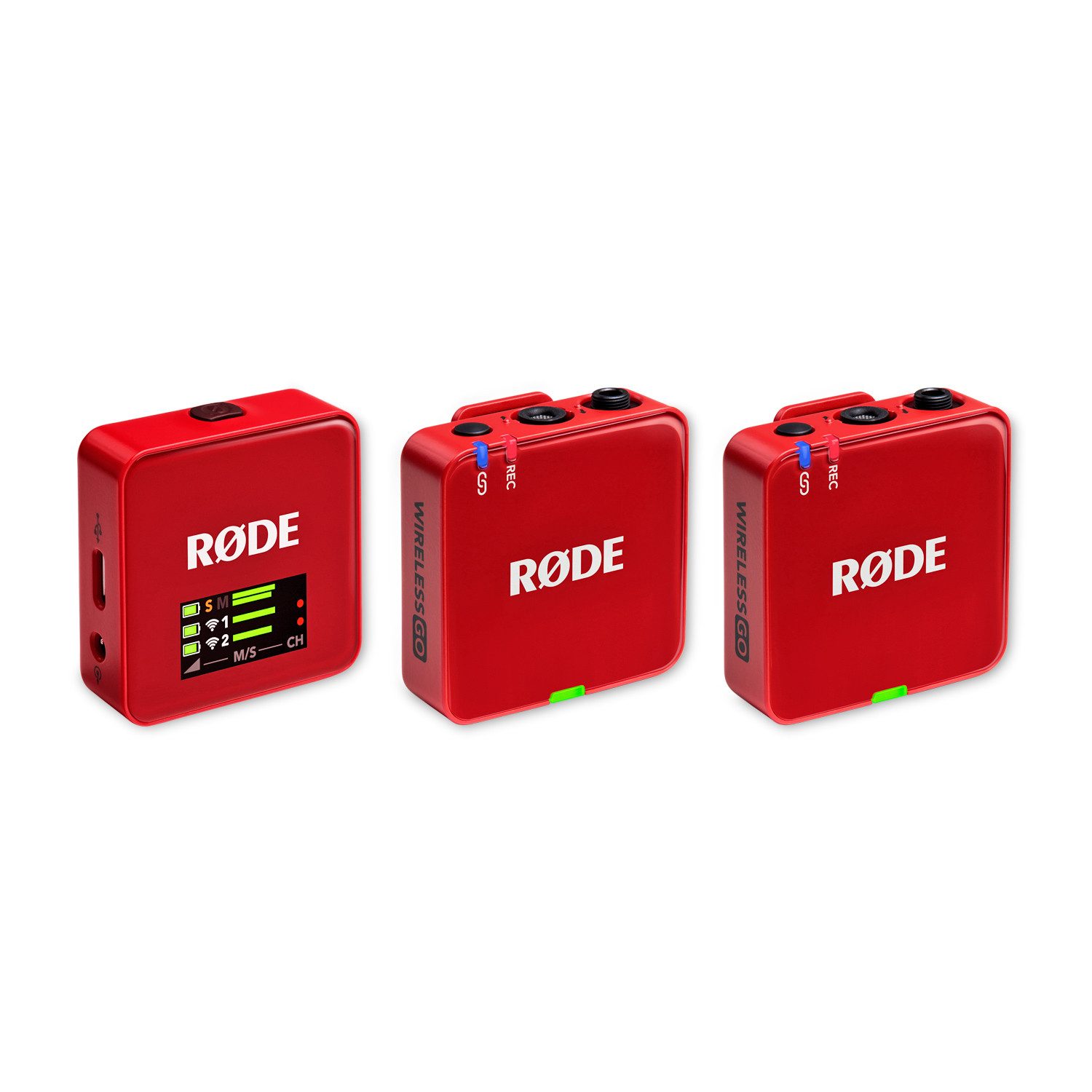 RØDE Rode Mikrofon-Funksystem Wireless GO Gen 3 Rot Digitales Aufnahmegerät (32 Bit Float Recording)