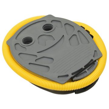 vidaXL Luftpumpe Fußpumpe 21x29,5 cm Kunststoff und PE Grau und Gelb