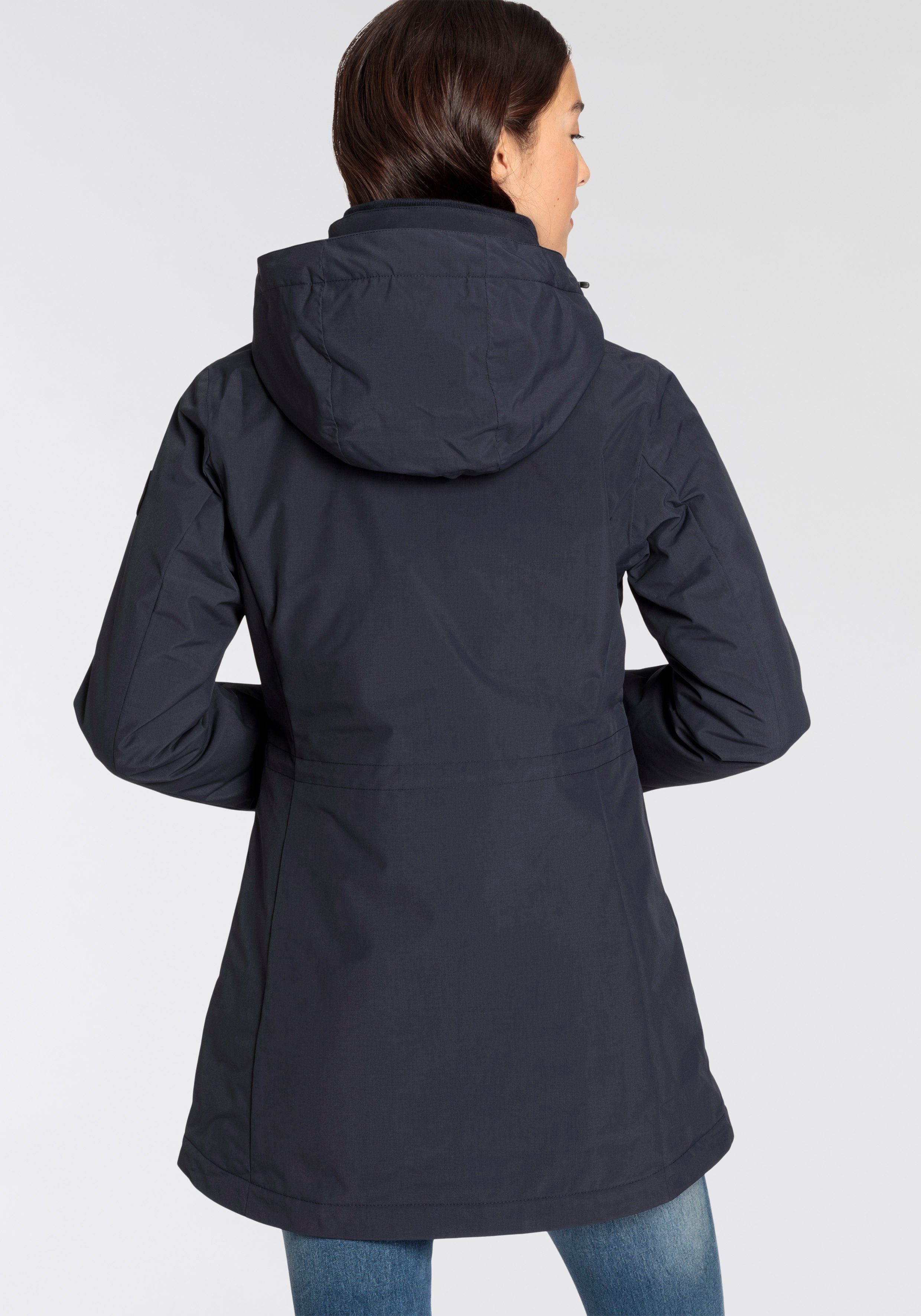 Icepeak Funktionsjacke ALNA dark mit D FUNKTIONSJACKE blue hohem Stehkragen