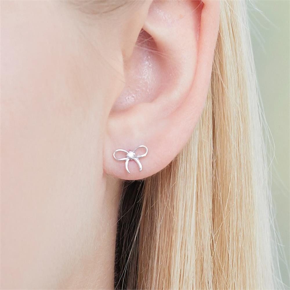 Unique Paar Ohrstecker Ohrstecker Schleifen Sterlingsilber günstig online kaufen