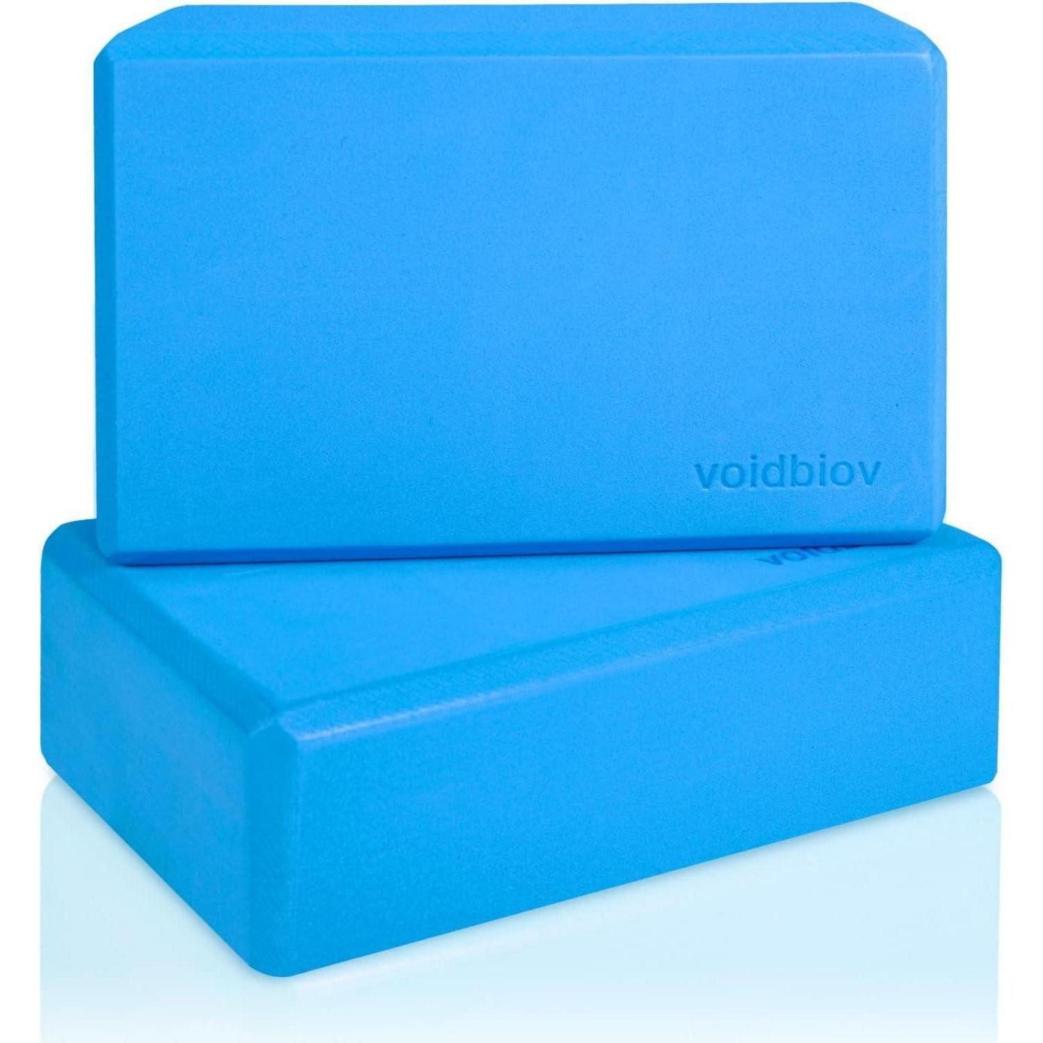 Yogablock Yogablöcke 2er Set EVA Schaumstoff rutschfest stabil Blue