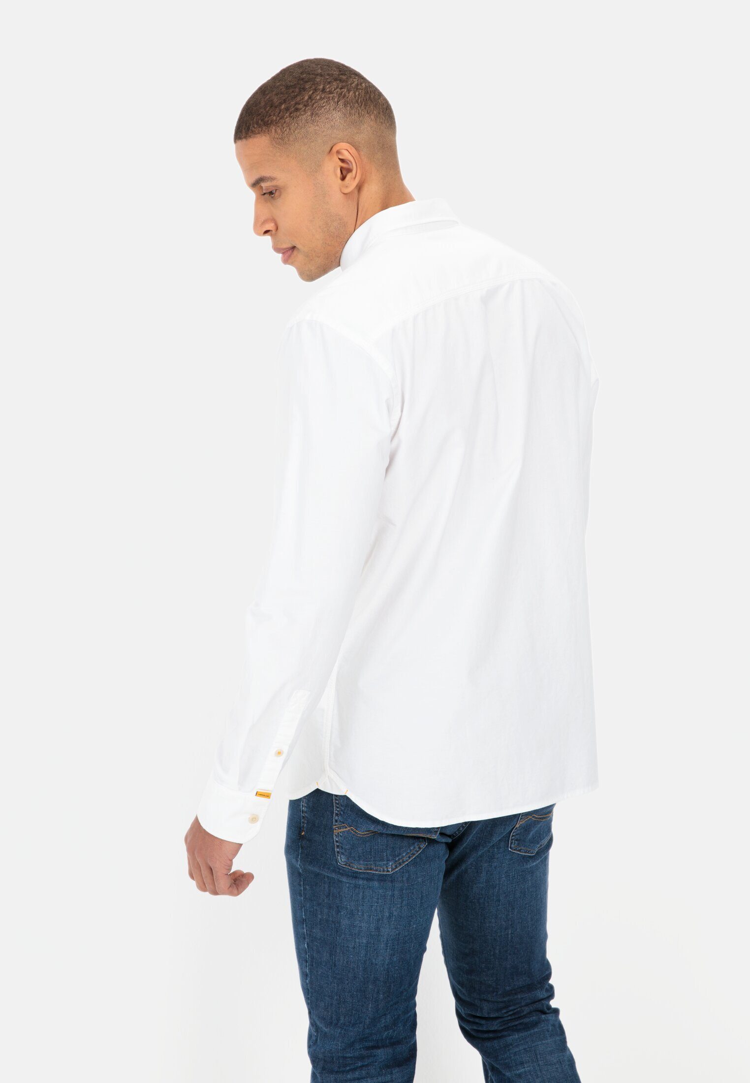 camel active Langarmhemd aus nachhaltigem Organic Cotton Button-Down günstig online kaufen