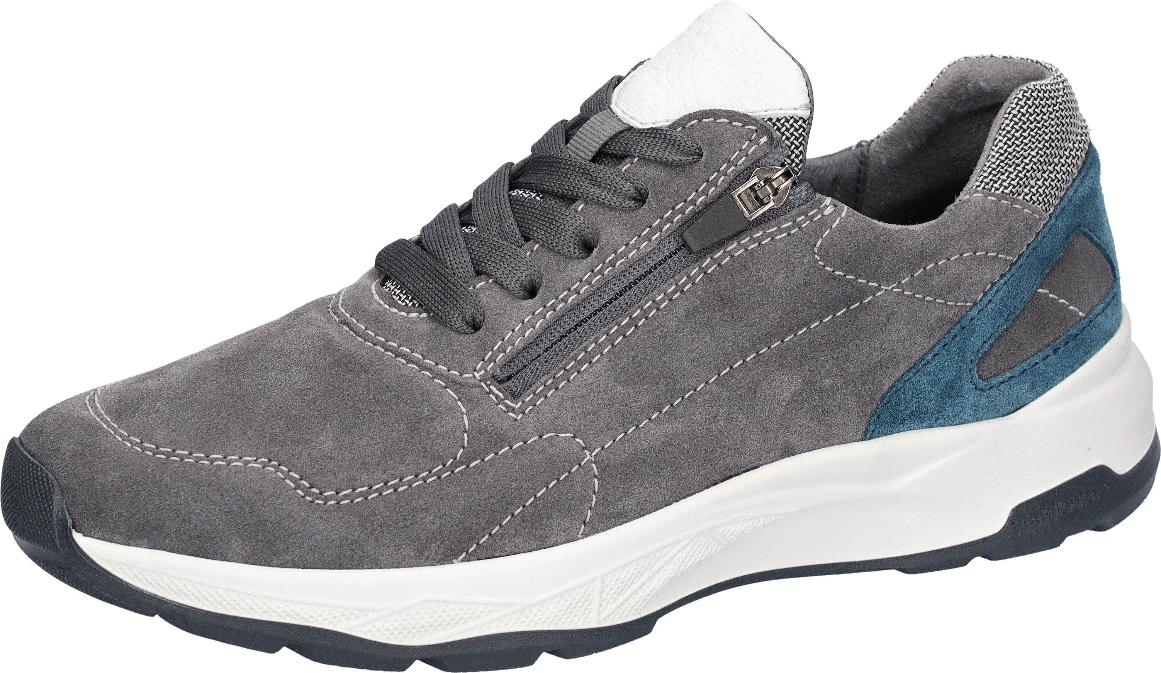 Waldläufer H-TOM Sneaker Schnürschuh, Halbschuh mit seitlichem Reißverschluss, H-Weite