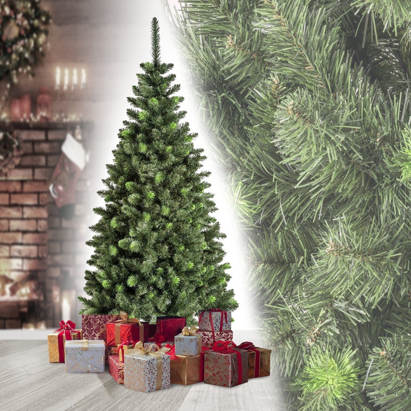 Roysson Künstlicher Weihnachtsbaum PREMIUM Kiefernbaum Christbaum Deko