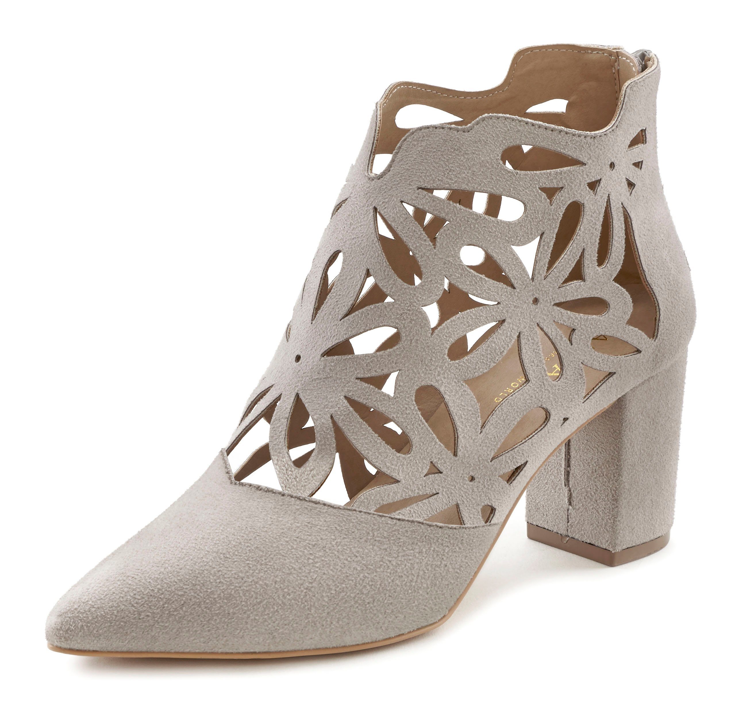 LASCANA High-Heel-Stiefelette mit femininer Spitze und günstig online kaufen