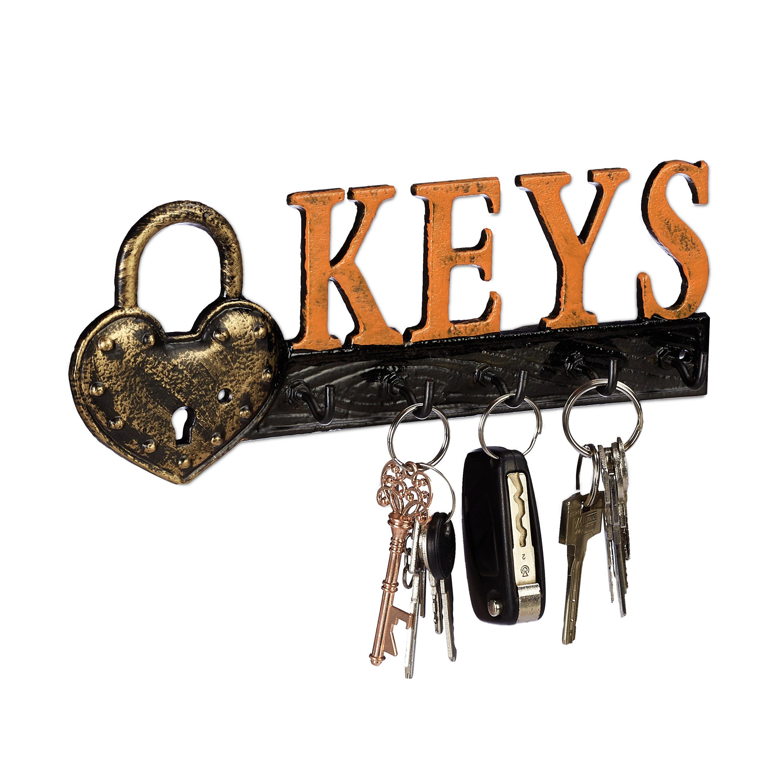 relaxdays Schlüsselbrett Schlüsselbrett Keys