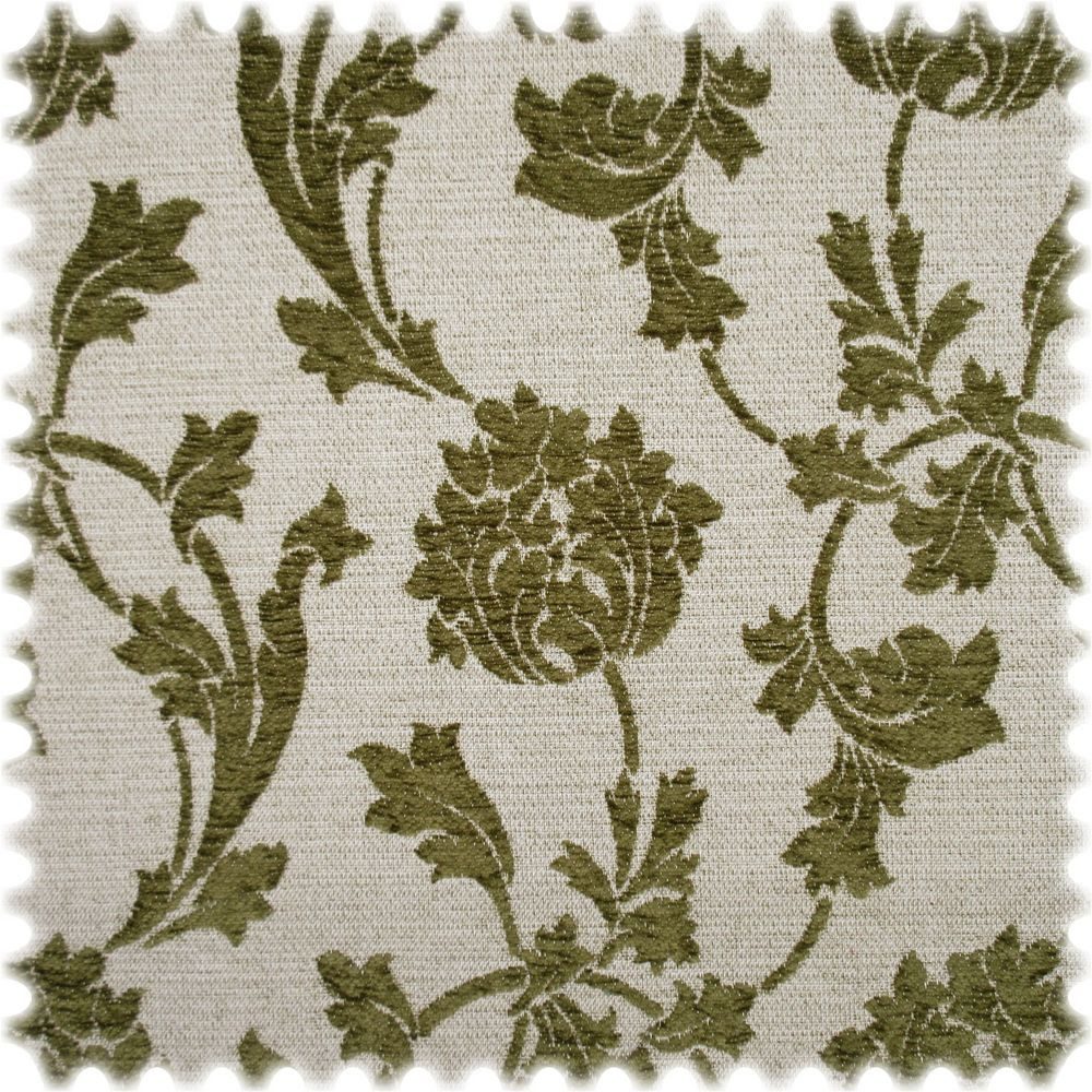 Heiro Stoff Recycelter Jacquard Möbelstoff Teneriffa Grün, Polsterstoff Meterware - Breite:140 cm