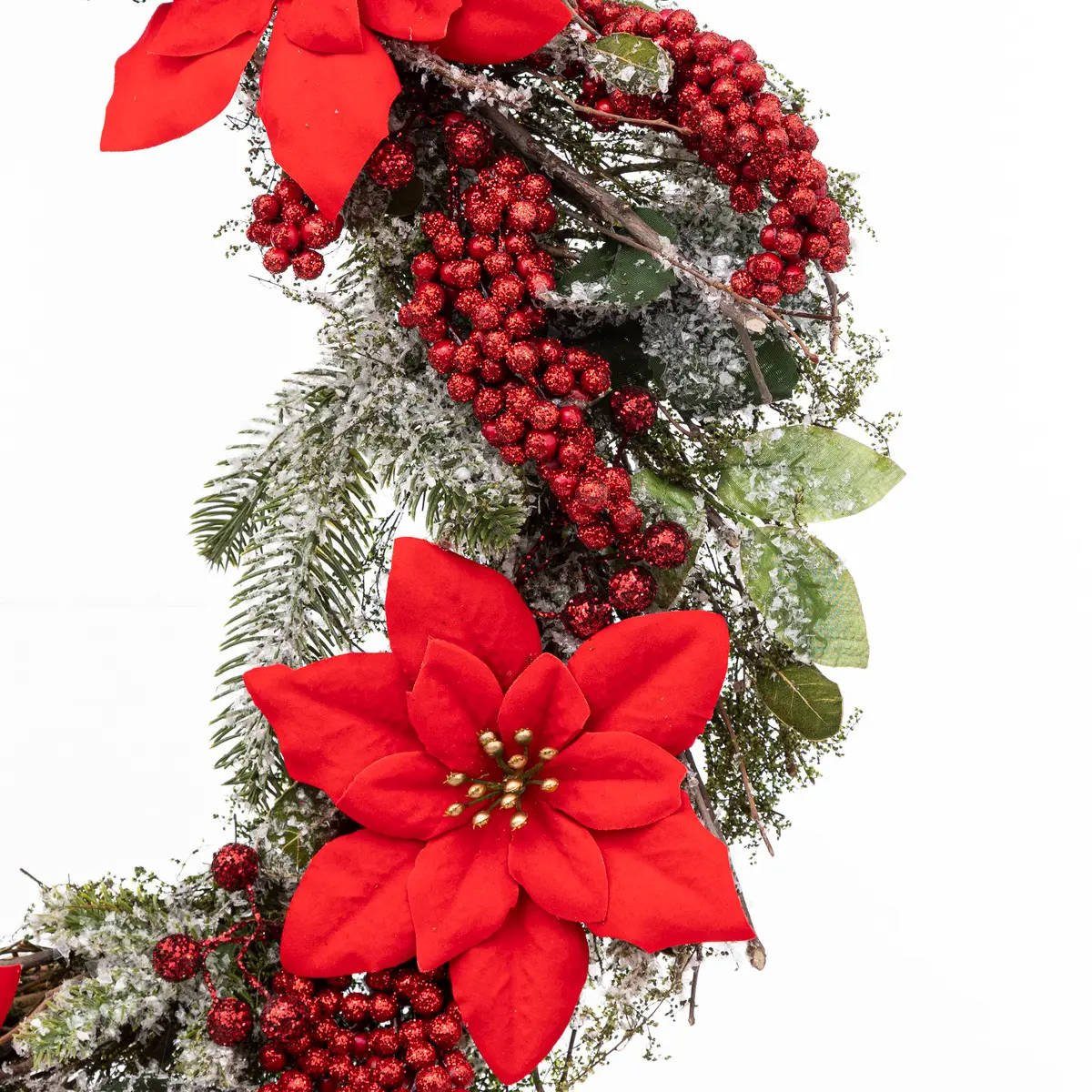 Atmosphera Créateur d'intérieur Adventskranz Weihnachtskranz mit Weihnachtssternen, Ø 50 cm