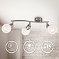 B.K.Licht LED Deckenspot »BKL1365«, schwenkbare LED Deckenlampe mit Glasschirm, warmweiße Lichtfarbe, 3x 5W, 3.000 K, E14, 3x 470lm, 3-flammig, Bild 1