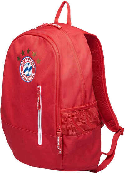 FC Bayern Freizeitrucksack FC Bayern München 5 Sterne Logo rot, Aus recyceltem PET Material