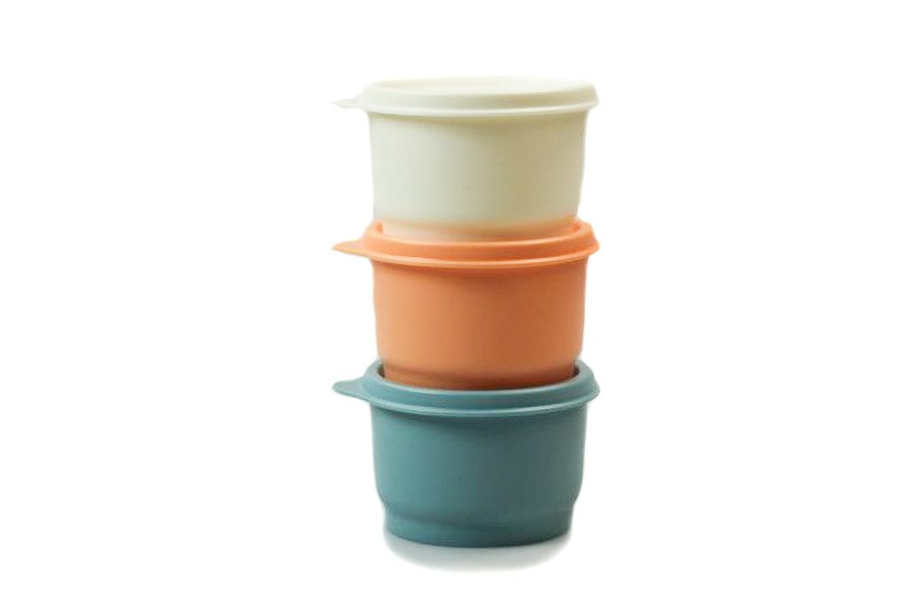TUPPERWARE Vorratsdose Kunterbunt 120 ml weiß + pastellorange + graublau