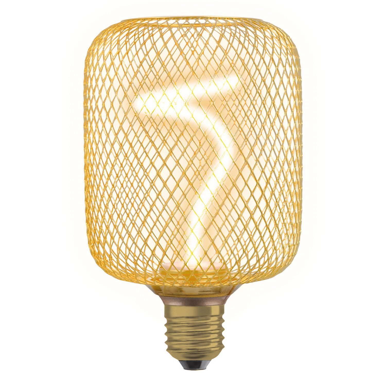 Licht-Erlebnisse LED-Leuchtmittel LAMP, E27, Warmweiß, Deko Birne E27 Ø 10 cm 1800 K 170 lm ultra-warmweiß in Gold dimmbar